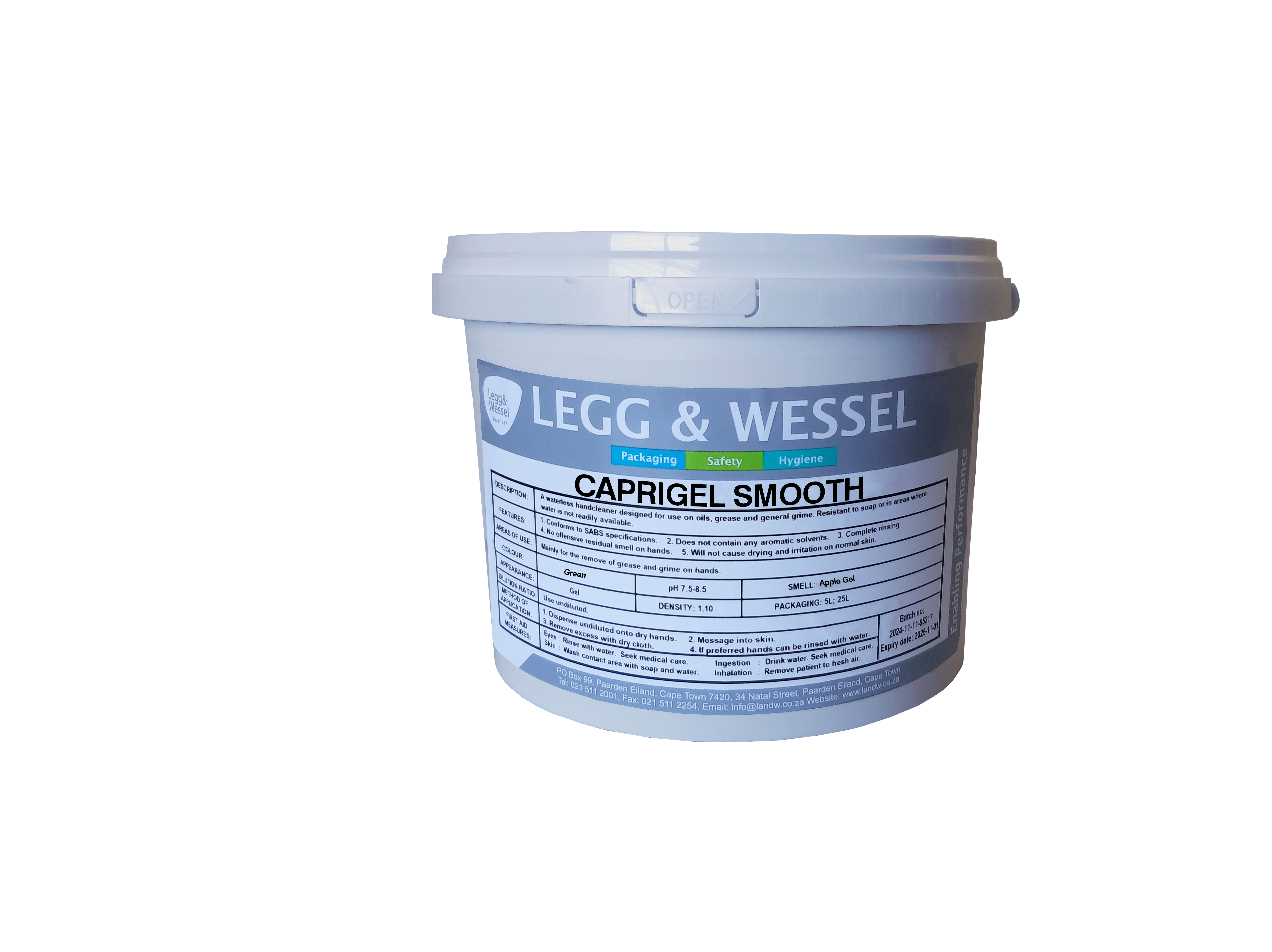 L&W CAPRIGEL SMOOTH HAND CLEANER | 5L