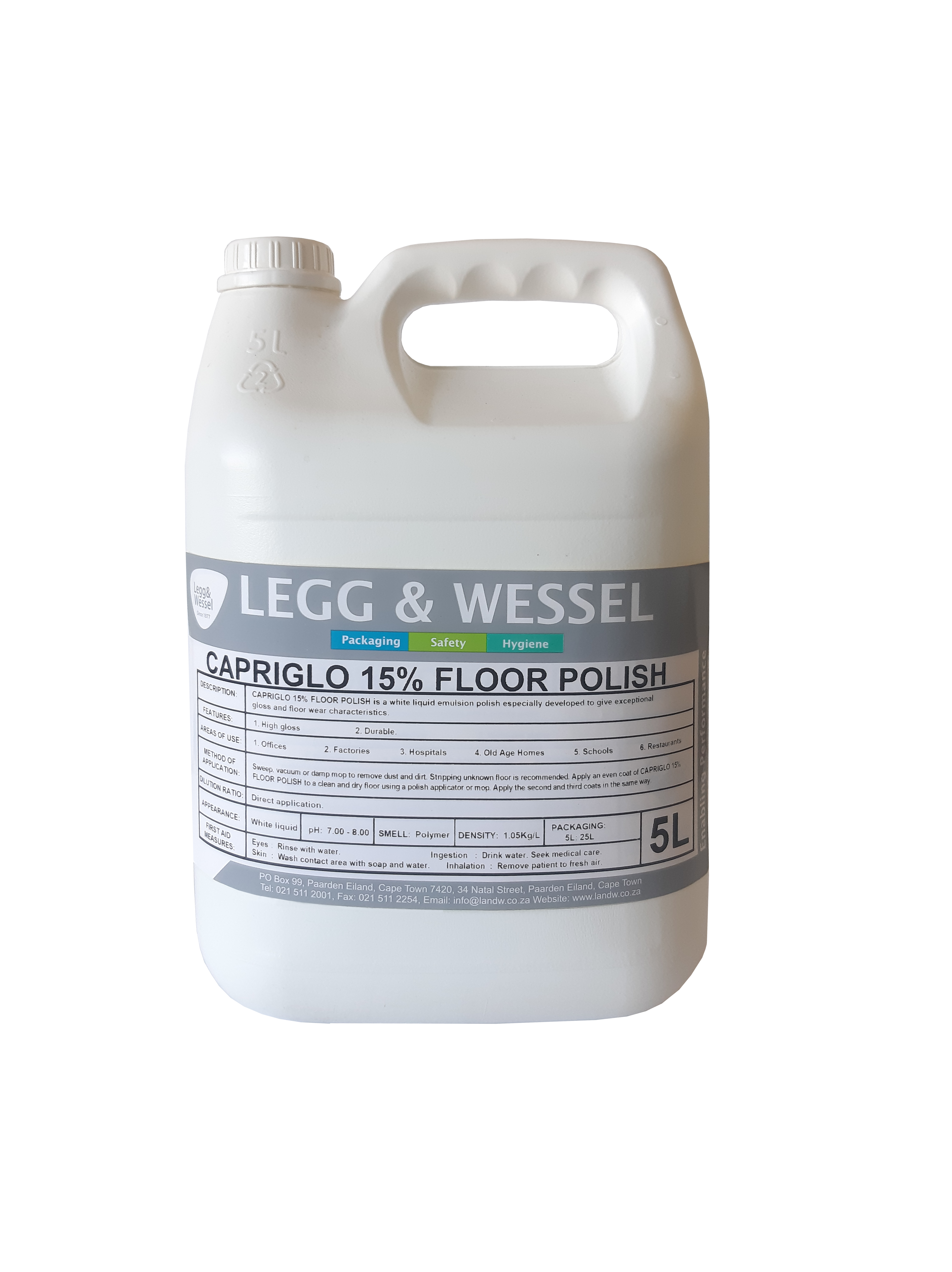 L&W CAPRIGLO FLOOR CLEANER & POLISH | 5L