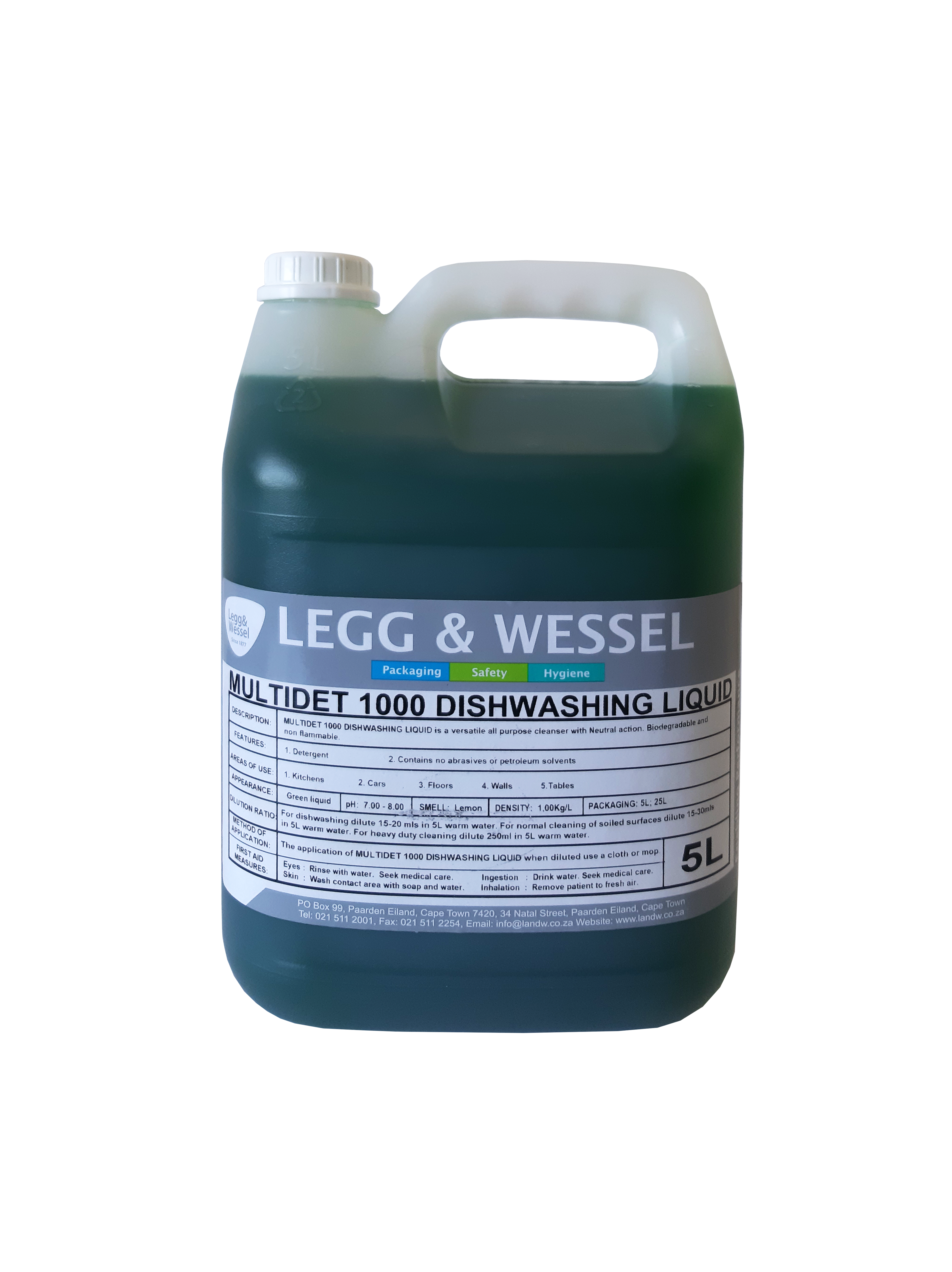 L&W MULTIDET 1000 DISH WASH LIQUID | 5L