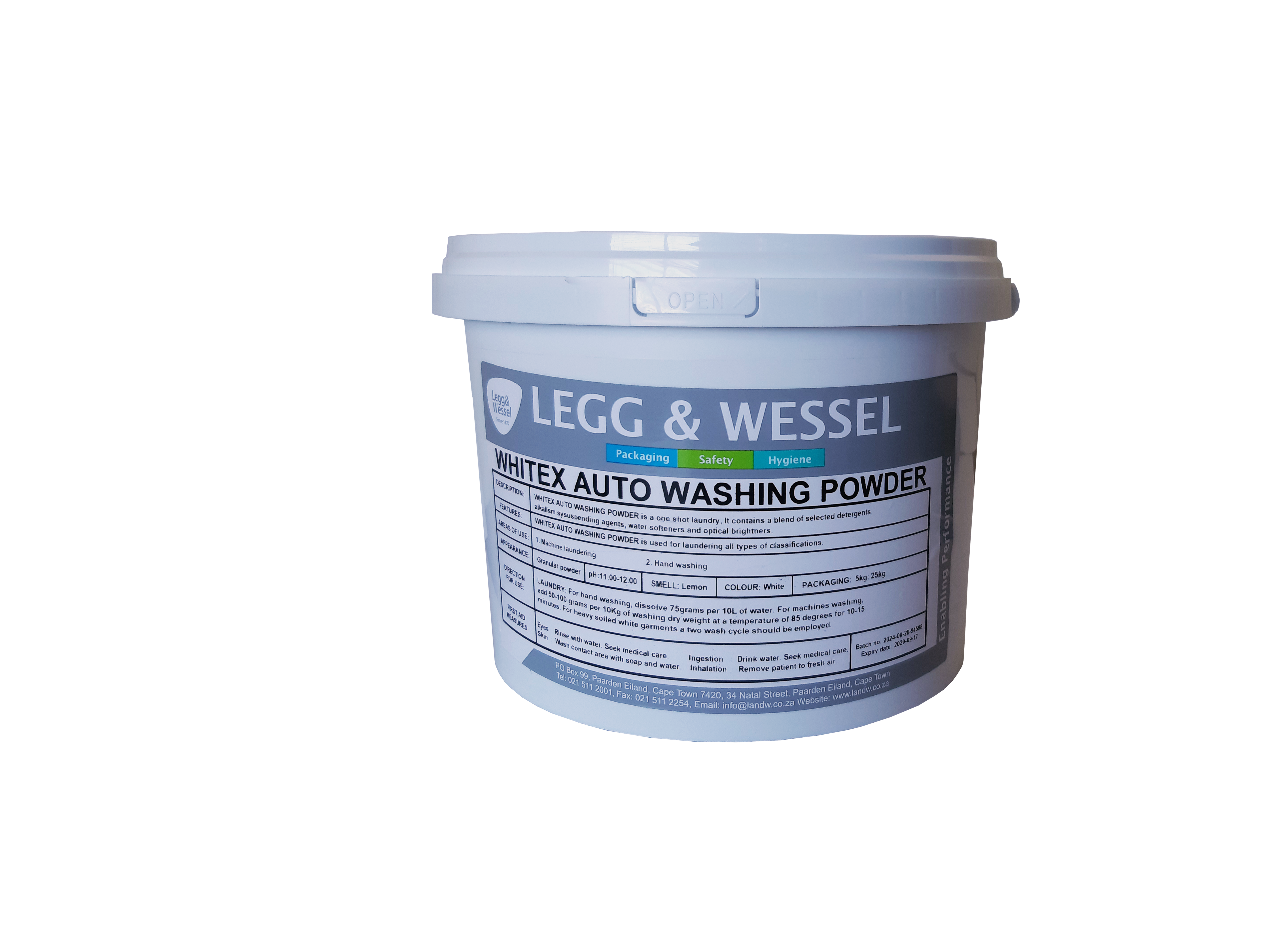 L&W WHITEX WASHING POWDER | 25KG