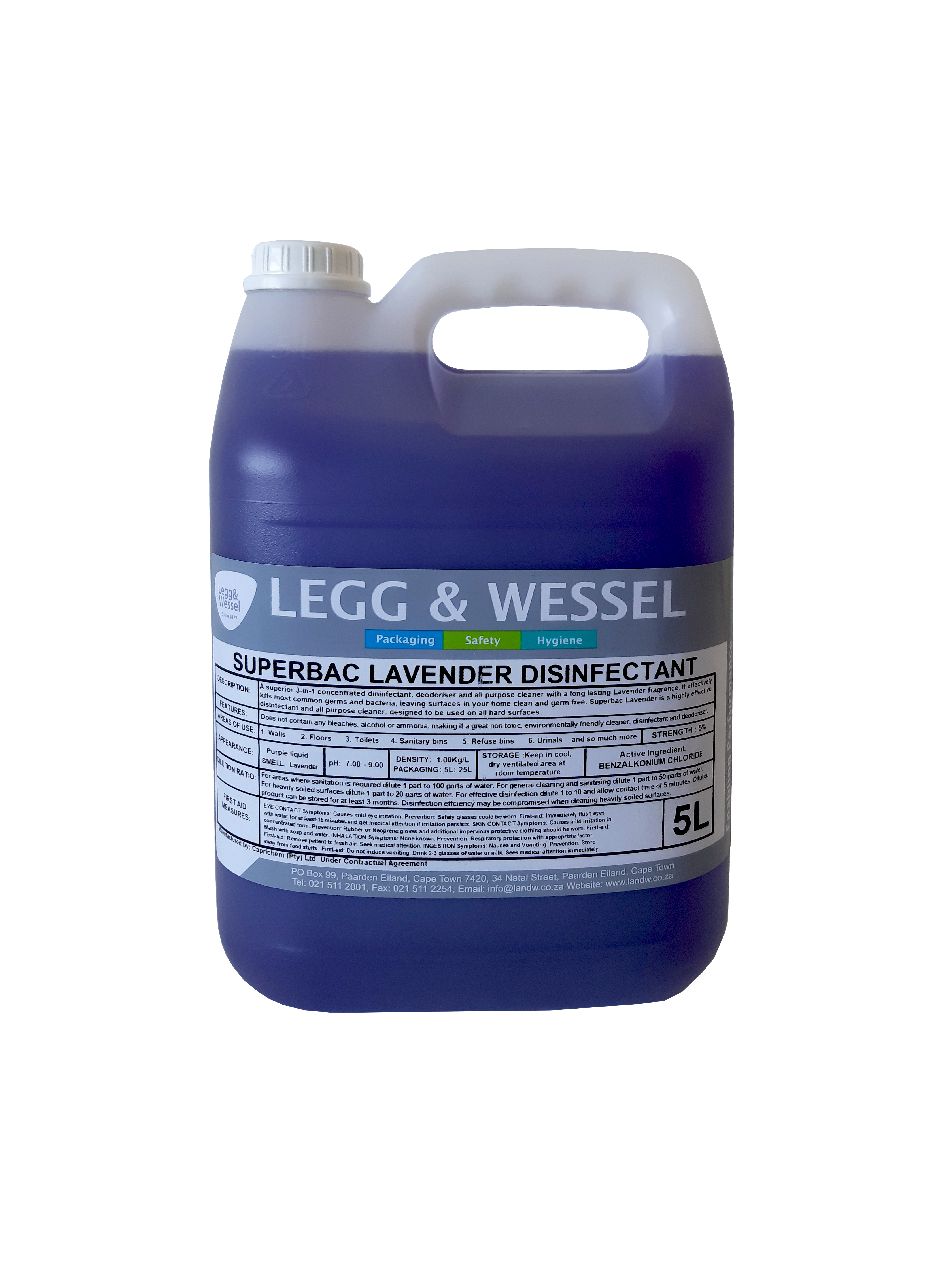 L&W SUPERBAC DISINFECTANT LAVENDER | 5L