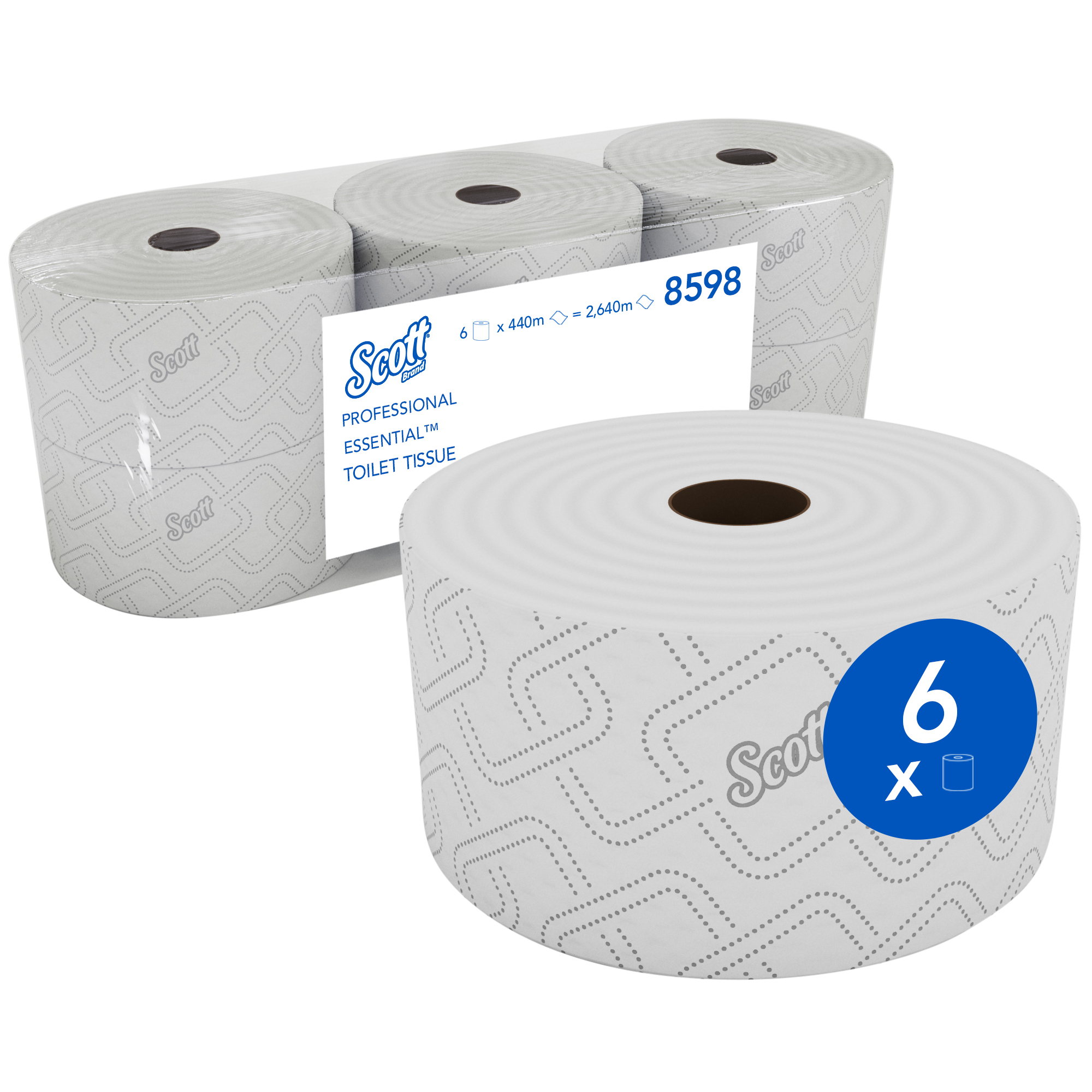 SCOTT® DECA TOILET ROLLS | WHITE | 1 PLY