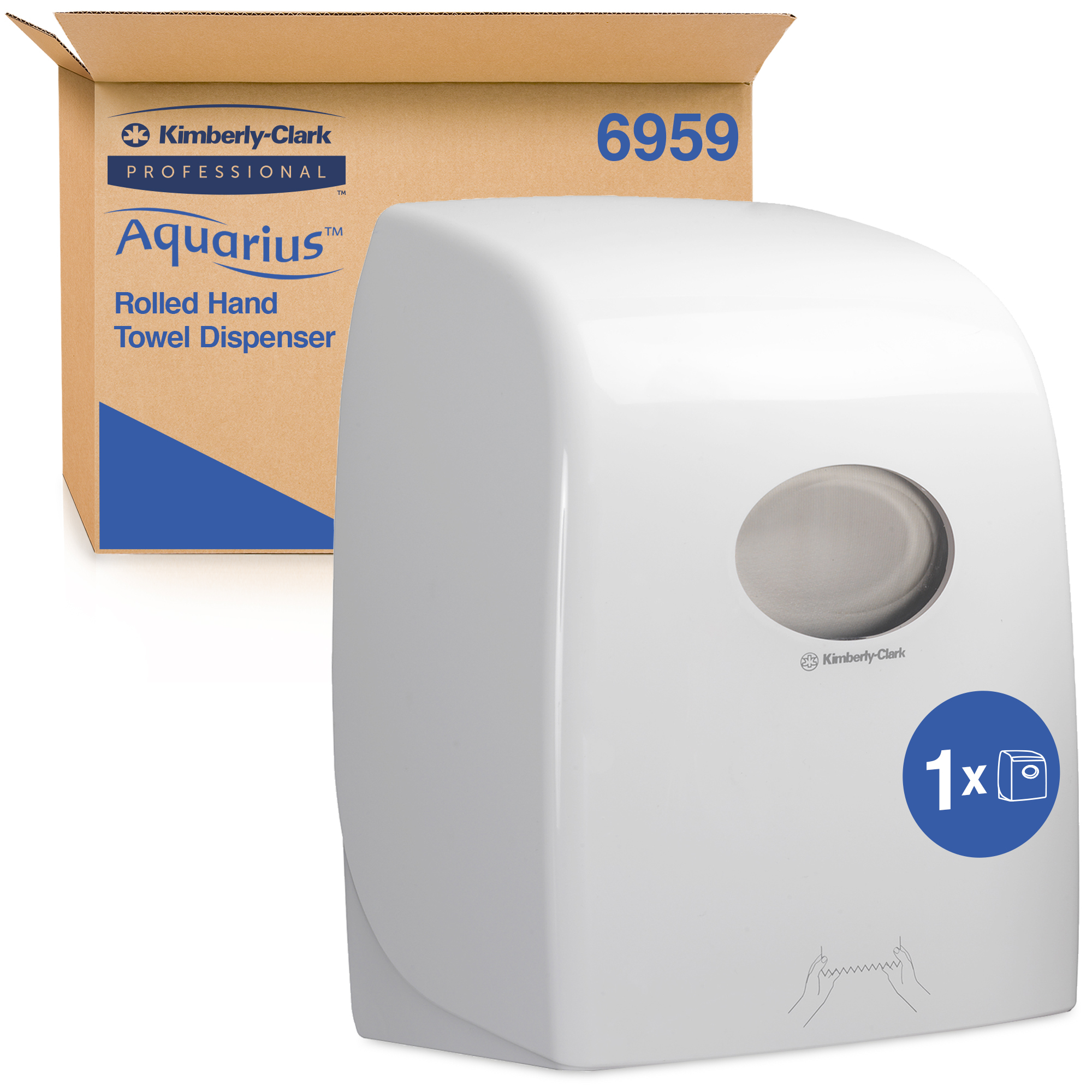 SCOTT® ROLLED HAND TOWEL DISPENSER | WHITE