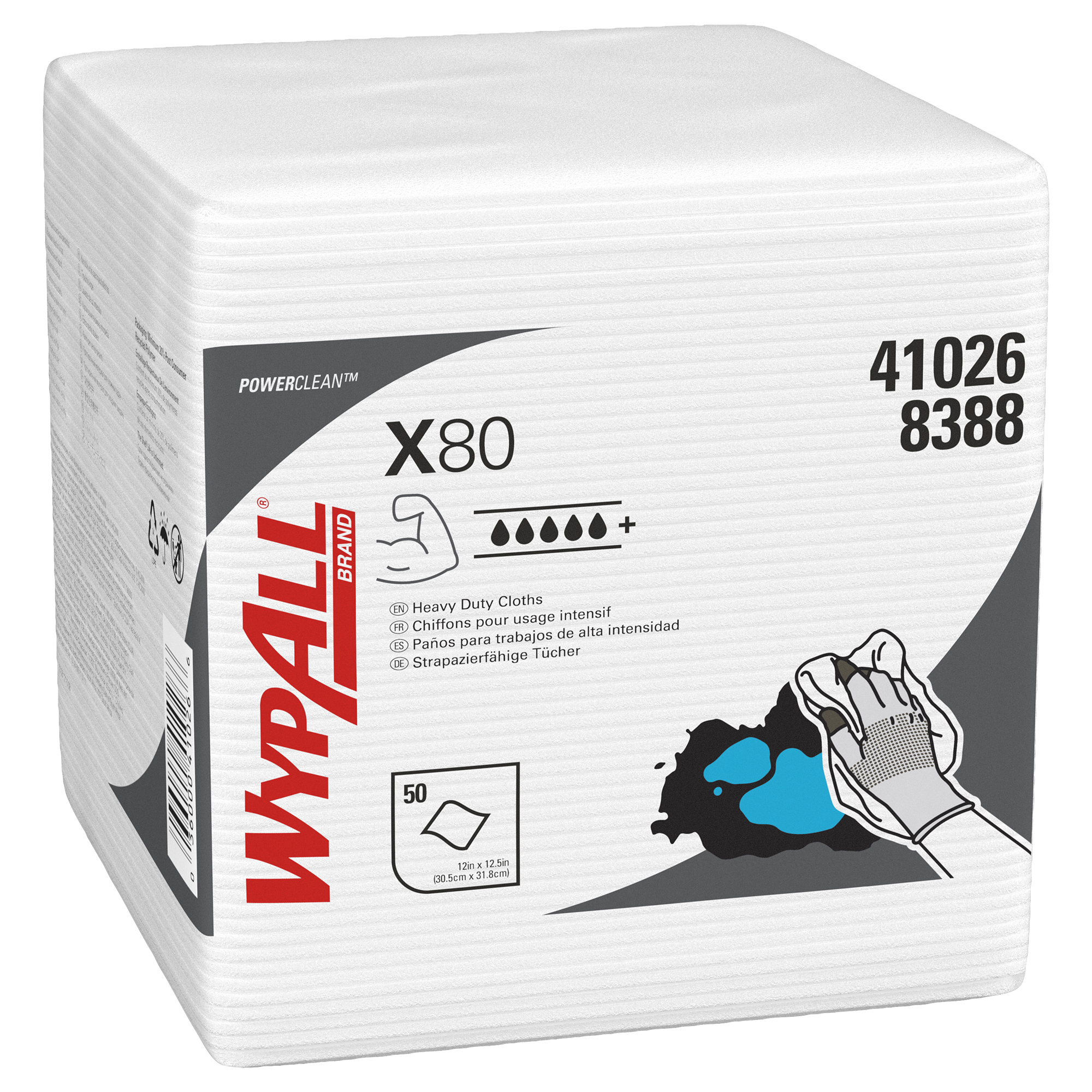 WYPALL® X80 CLEANING CLOTHS | WHITE