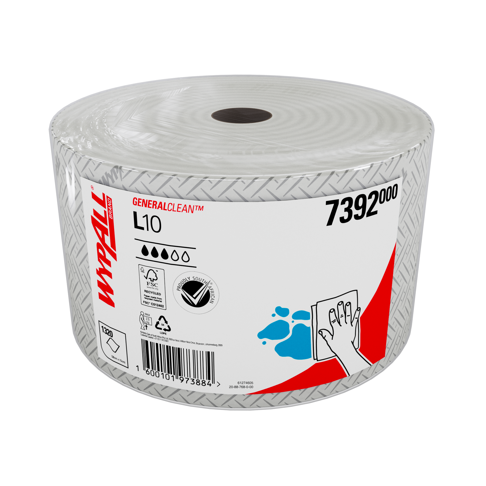 WYPALL® L10 WIPES | 165MMX380M | 1 PLY
