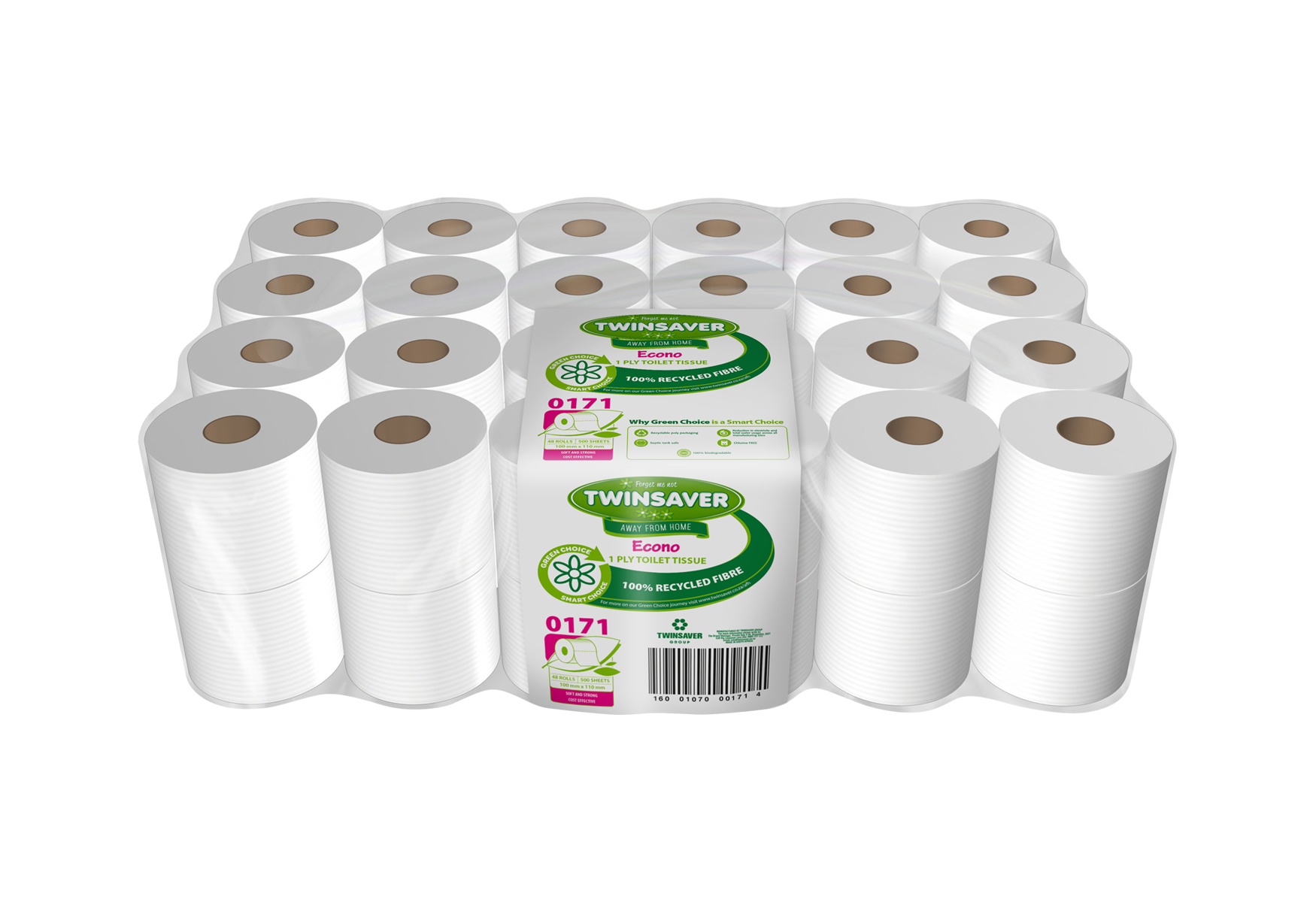 TWINSAVER® TOILET ROLLS | 1 PLY | ECO