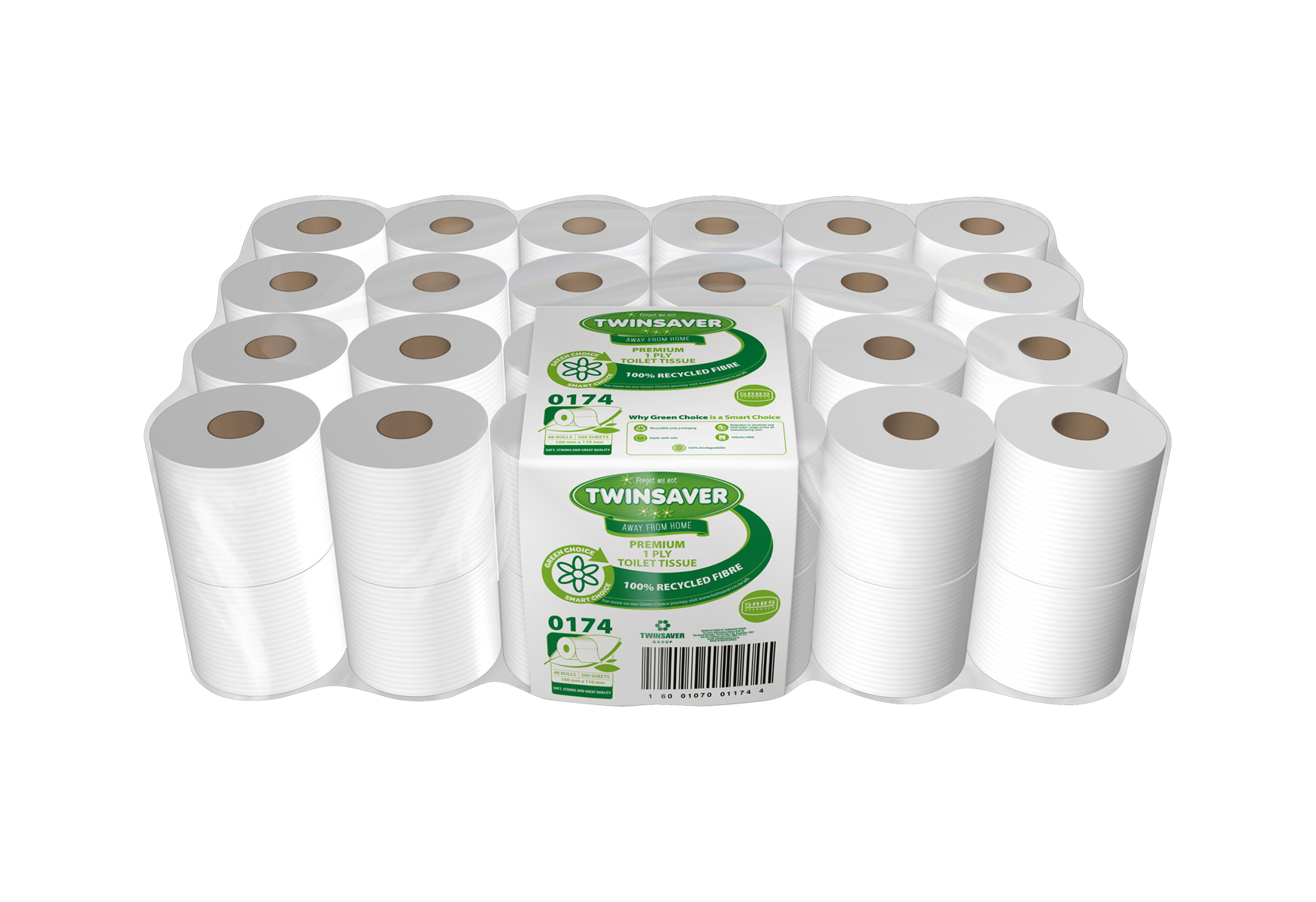 TWINSAVER® TOILET ROLLS | 1 PLY | SABS APPROV