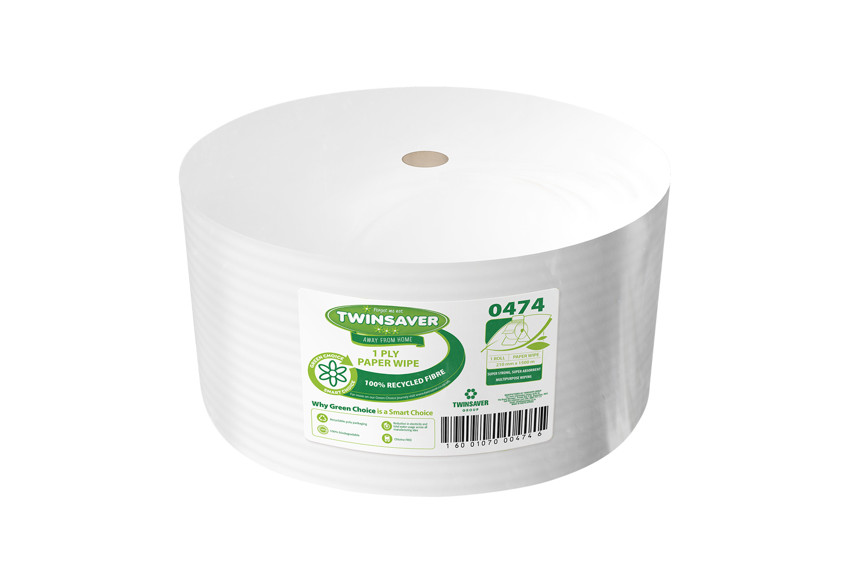 TWINSAVER® WIPER ROLL | 1 PLY | 210MMX1500M