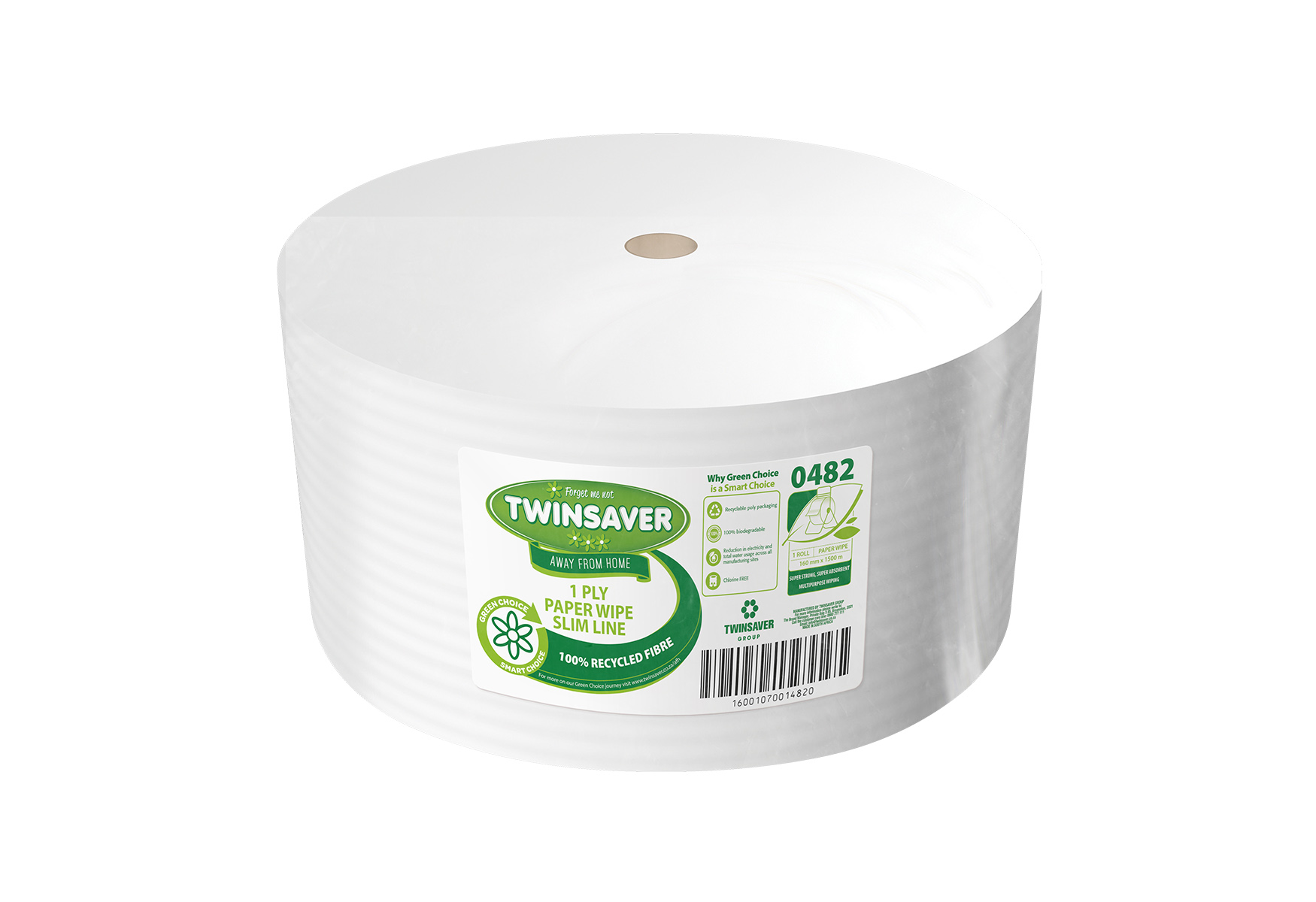 TWINSAVER® WIPER ROLL | 1 PLY | 160MMX1500M