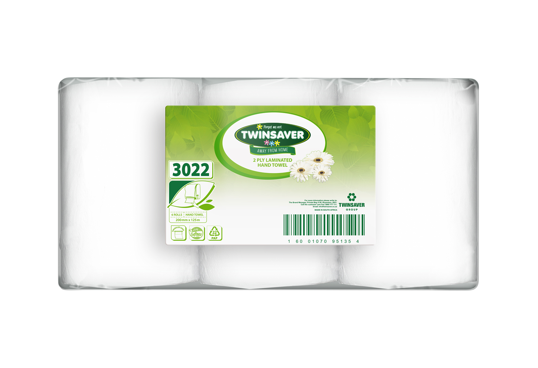 TWINSAVER® LAMINATED TOWEL | 2 PLY | 200M