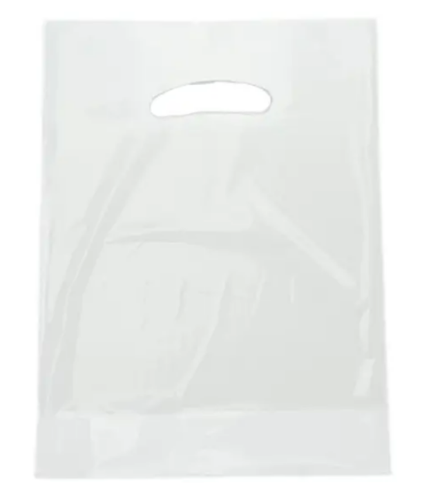 CARRIER BAGS | 230MMX300MM | WHITE OPAQUE