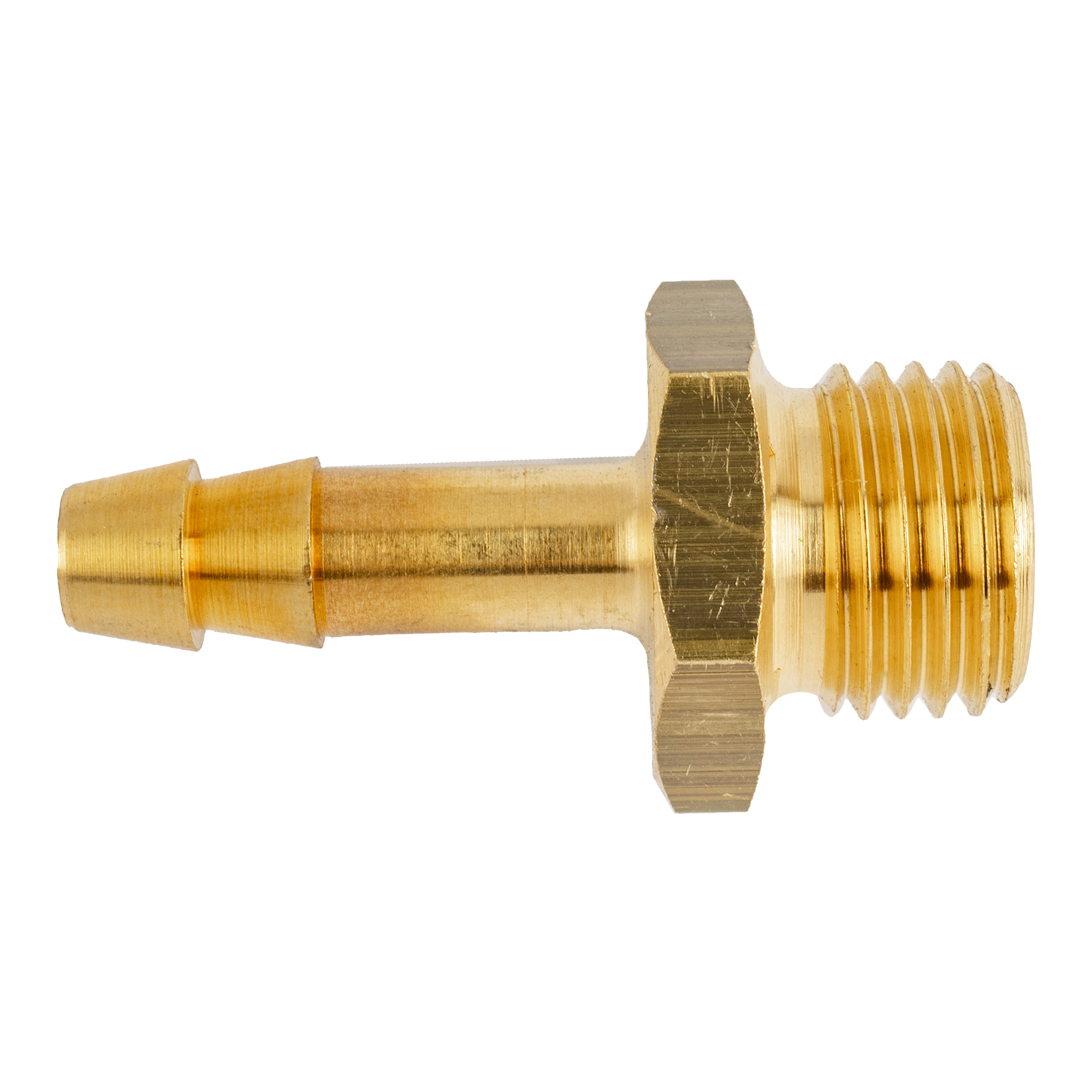 BRASS HOSE TAIL 1/4 M X