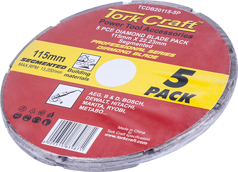 DIAMOND BLADE SEGMENTED PROFESSIONAL BULK 5 PACK