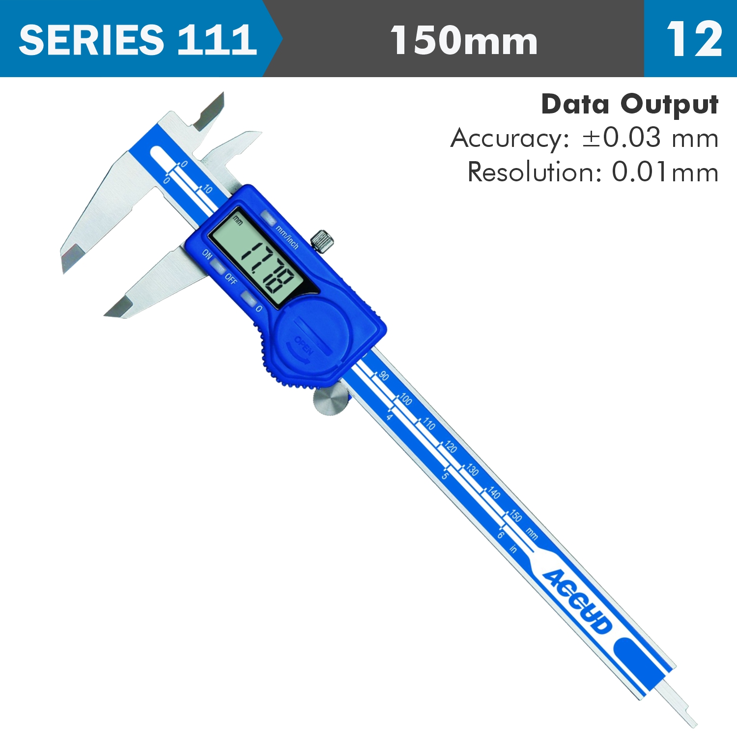 DIG. CALIPER ACC. S/STEEL RES.