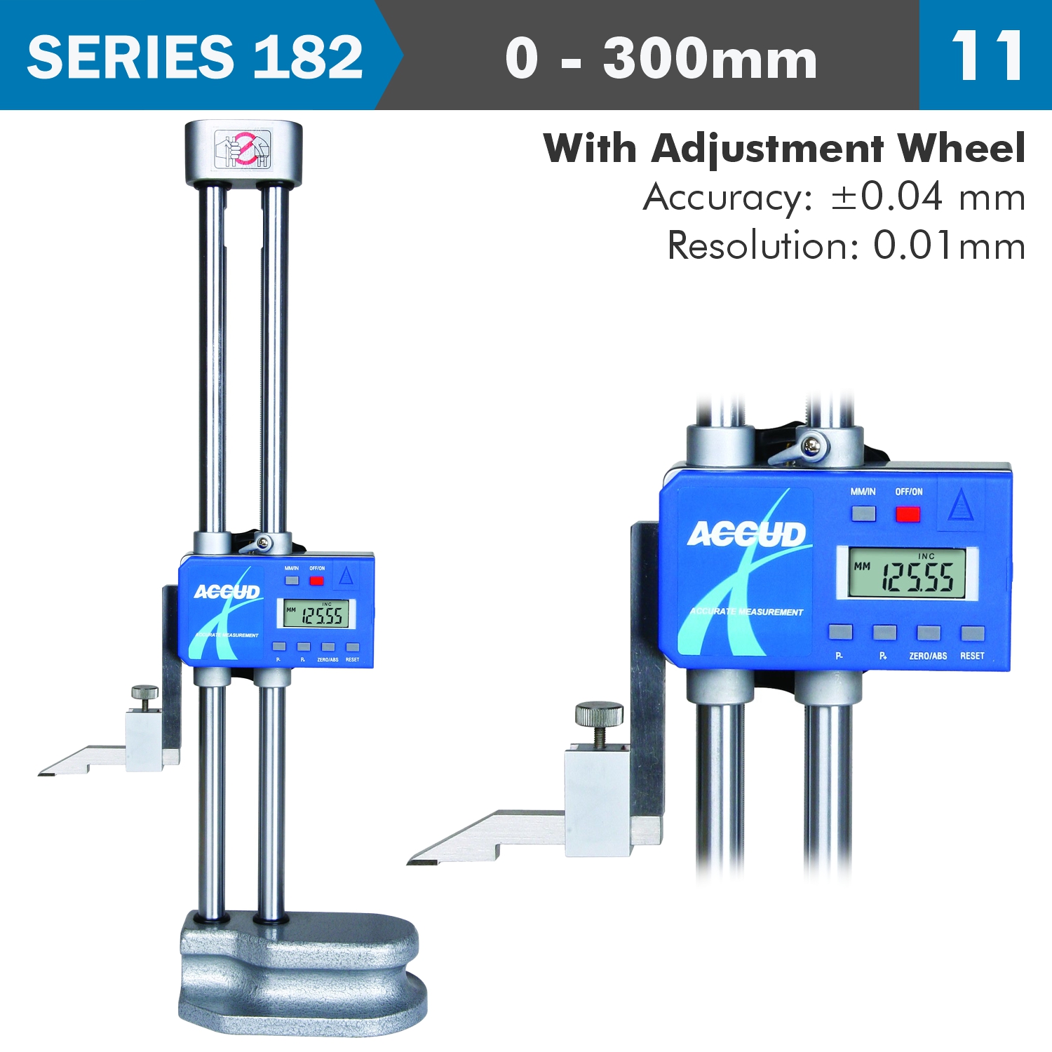 DIG. HEIGHT GAUGE ACC. DRIVING WHEEL RES. S/STEEL