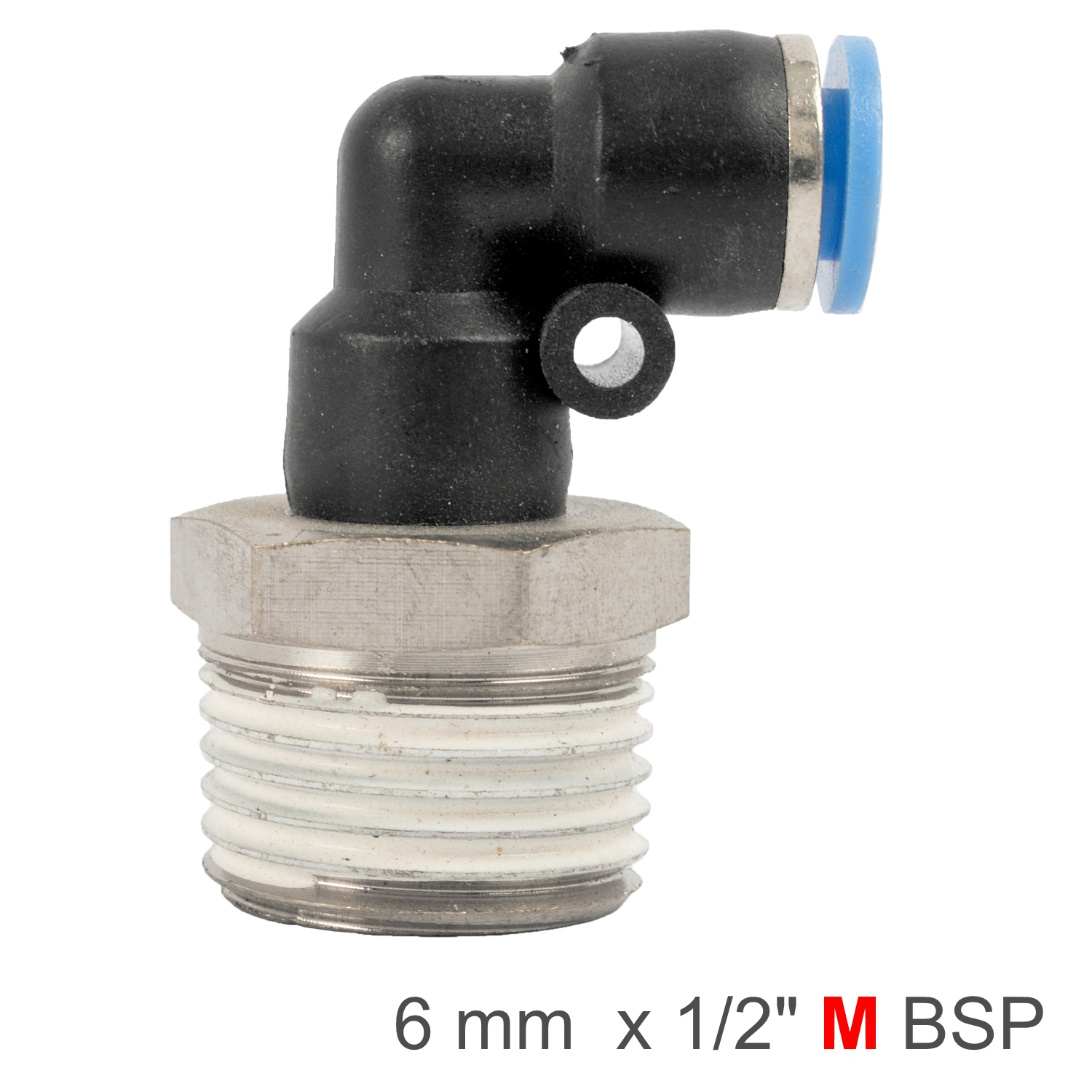 ELBOW -1/2 M PU HOSE FITTING