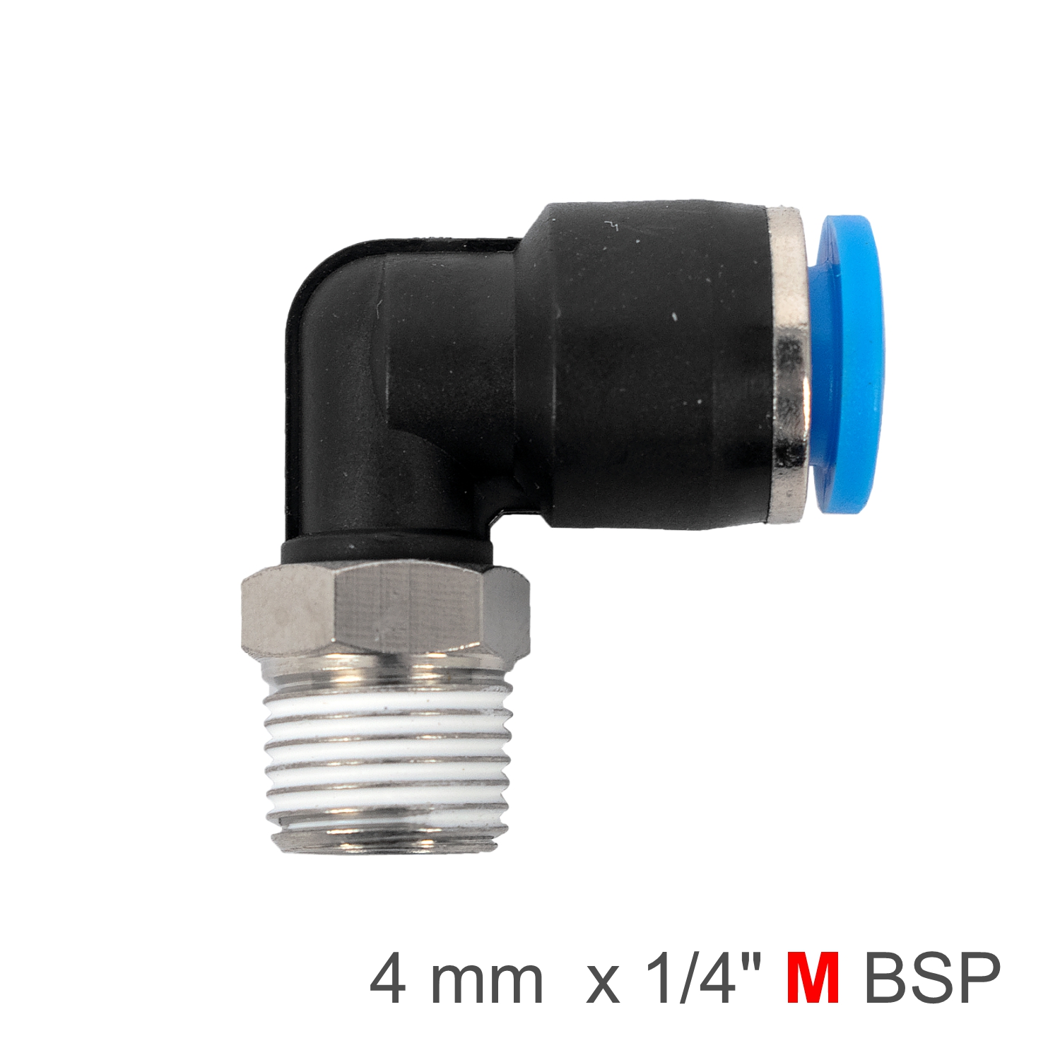 ELBOW -1/4 M PU HOSE FITTING