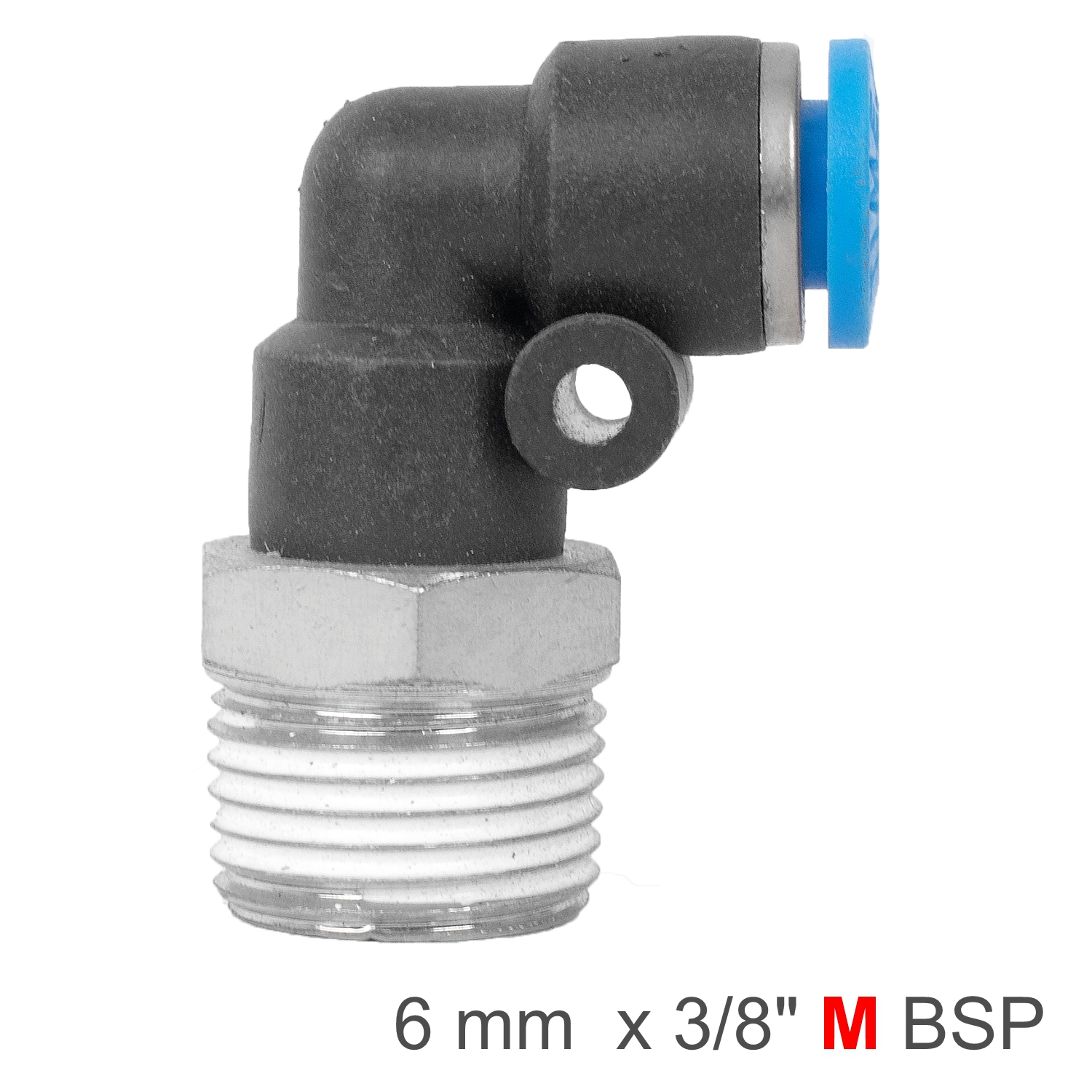 ELBOW -3/8 M PU HOSE FITTING