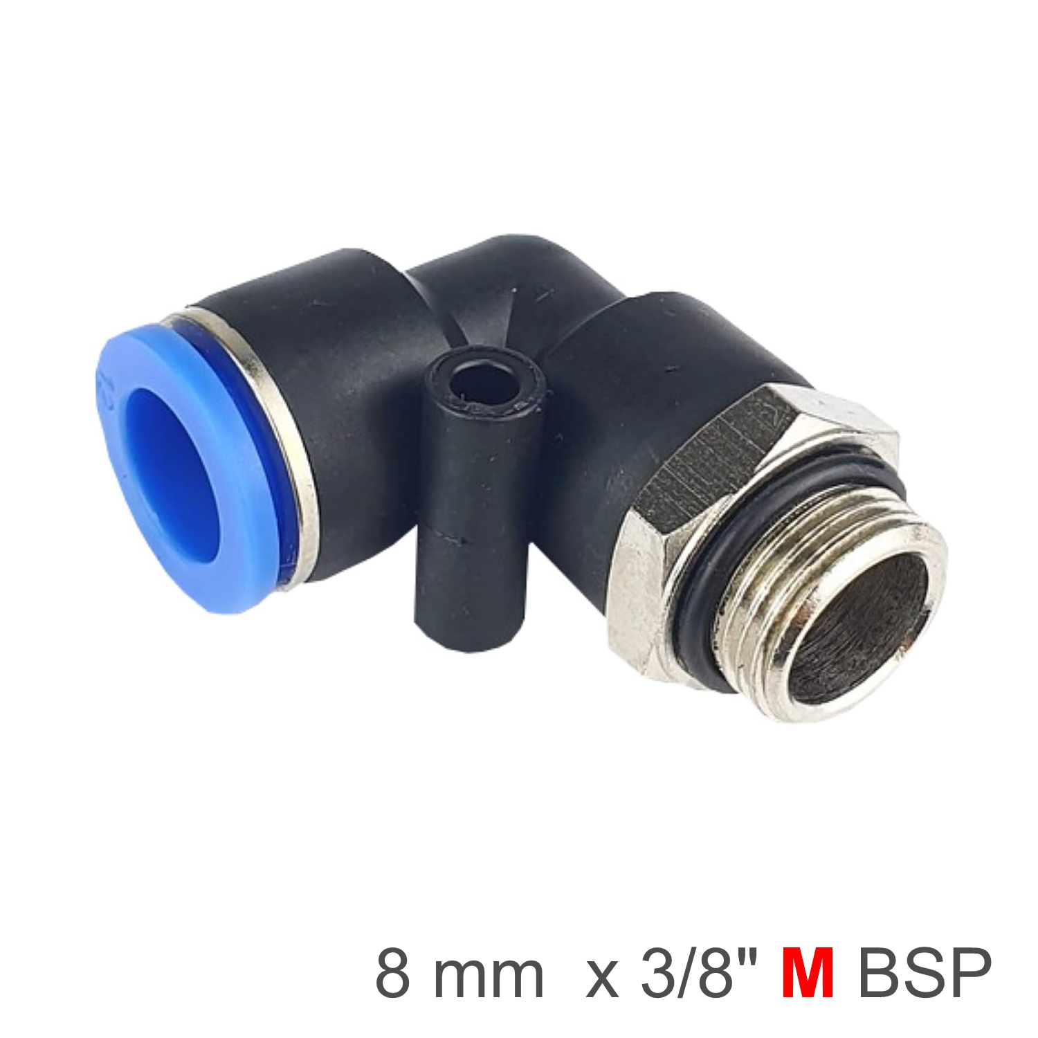 ELBOW W/O-RING -3/8 M PU HOSE FITTING