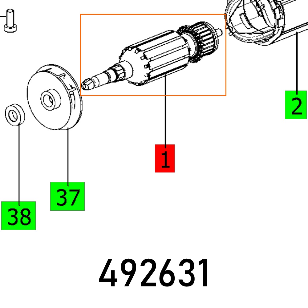 Festool Armature Ro Num Size Et-Bg