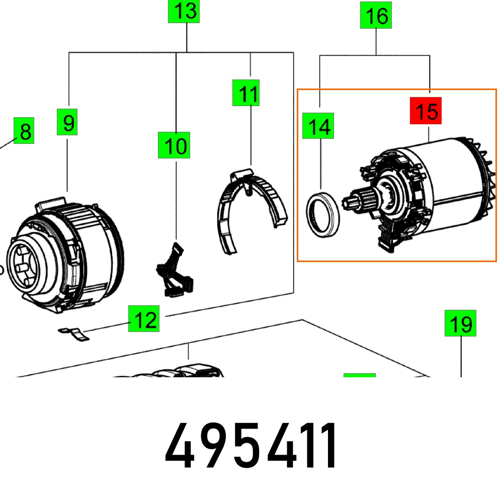 Festool Motor Pdc-Drc Num Et-Bg