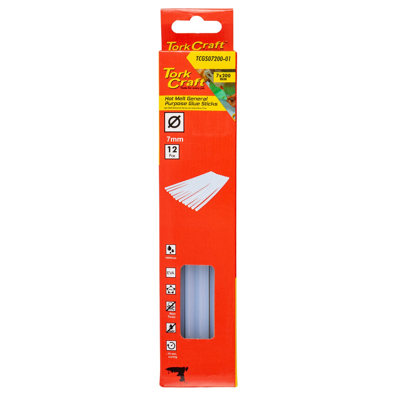 GLUE STICK 07 X 12PC HOT MELT GEN. PURPOSE EVA 18000CPS