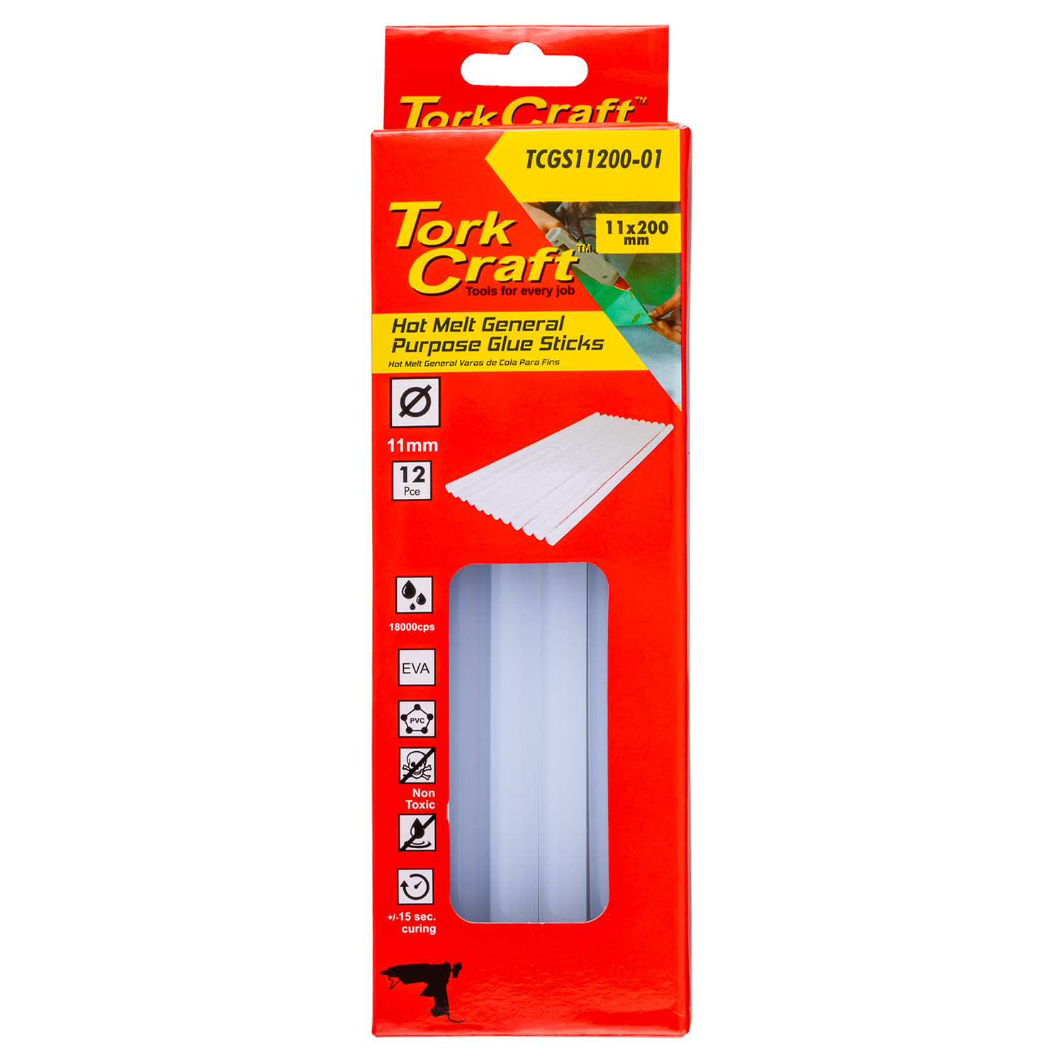 GLUE STICK 11 X 12PC HOT MELT GEN. PURPOSE EVA 18000CPS