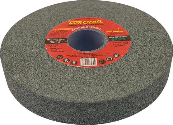 GRINDING WHEEL 150X25X32MM BORE FINE 60GR W/BUSHES FOR B/G