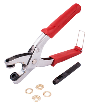 GROMMET SETTING TOOL KIT C/W 10PC EYELETS