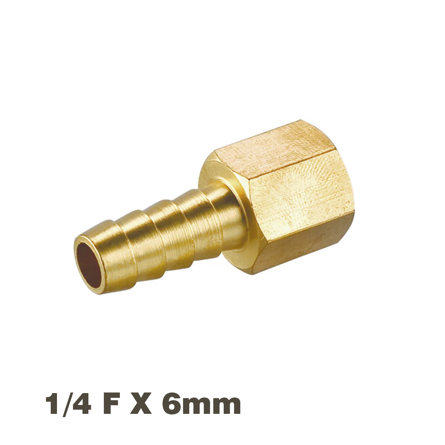 HOSE TAIL CONNECTOR BRASS 1/4F X