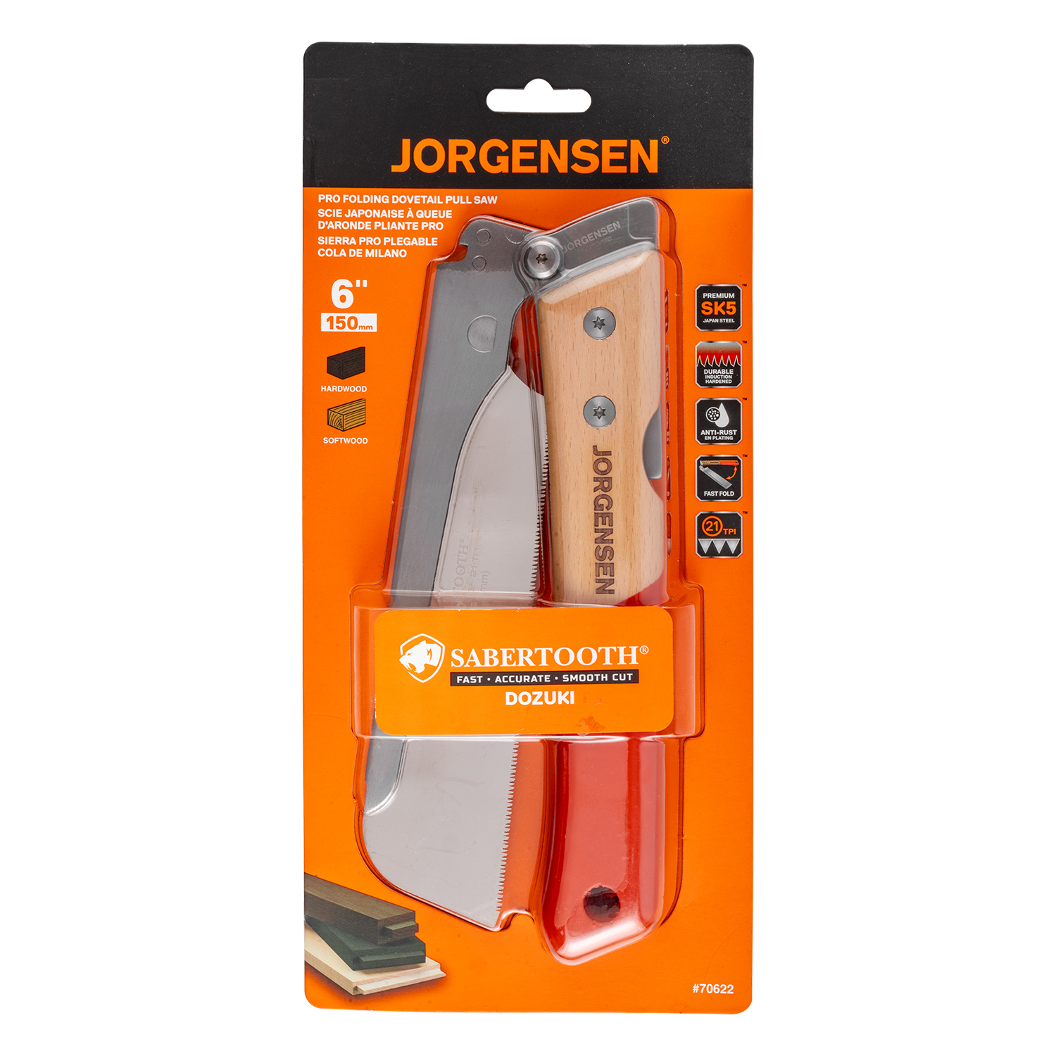 JORGENSEN FOLDING DOVETAIL PULL SAW