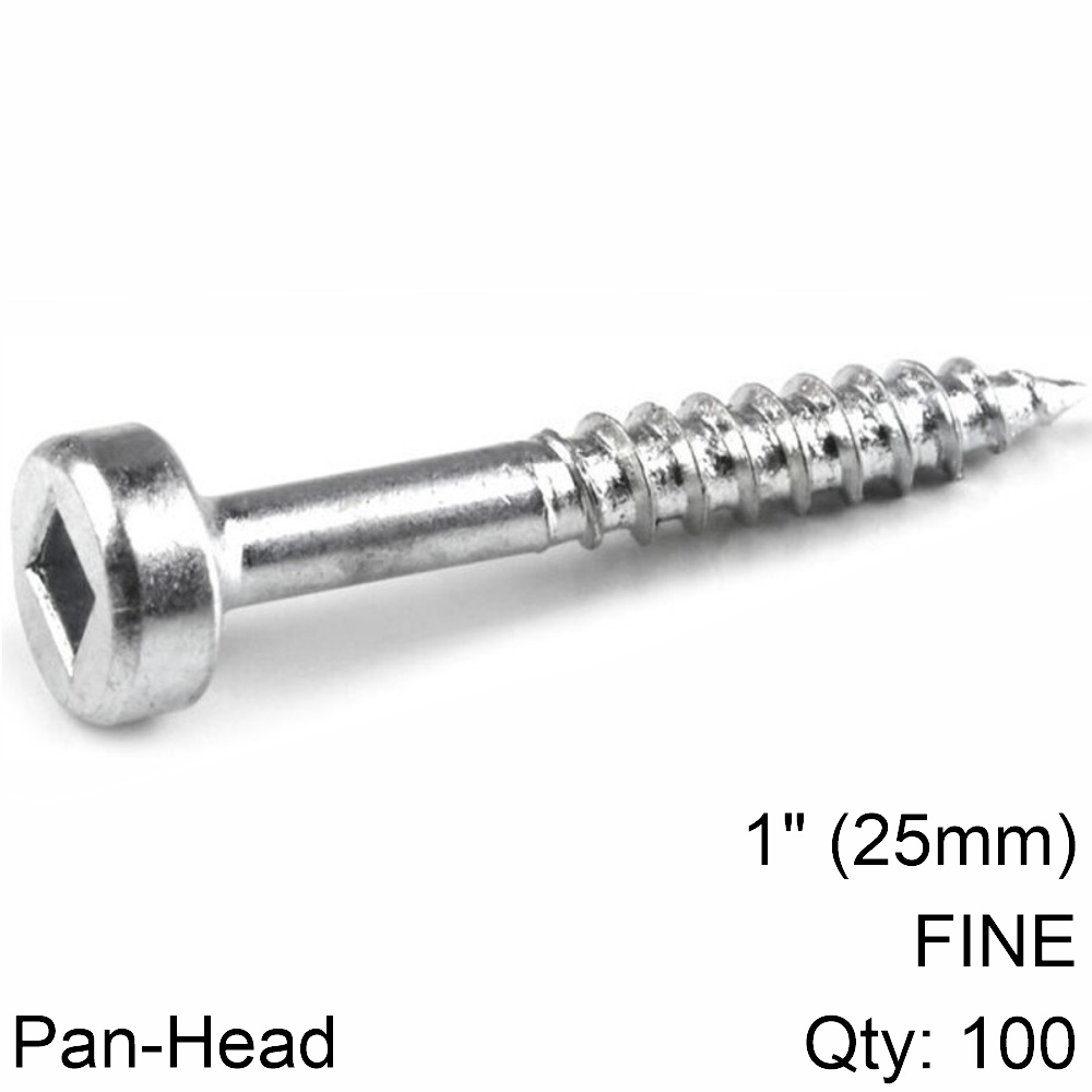 Kreg Kreg Zinc Pocket Hole Screws Size Num Num Fine Thread Pan Head 100Ct
