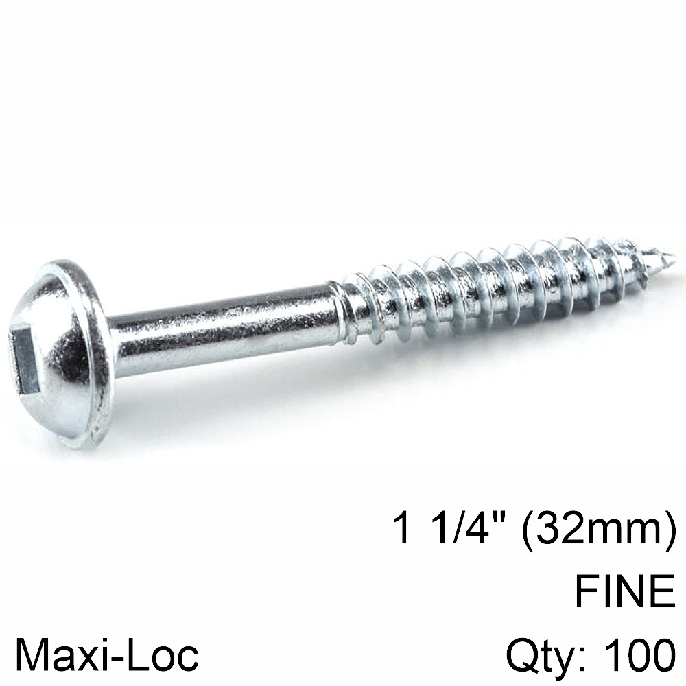 Kreg Zinc Pocket Hole Screws 1.25' #7 Fine Thread Mx Loc 100Ct