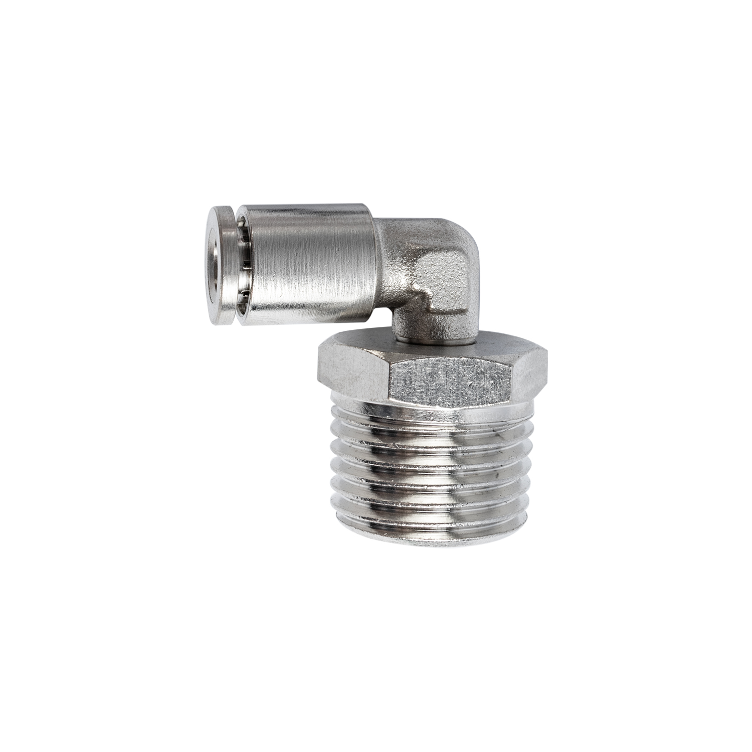 METAL PU FITTING ELBOW 1/2' M