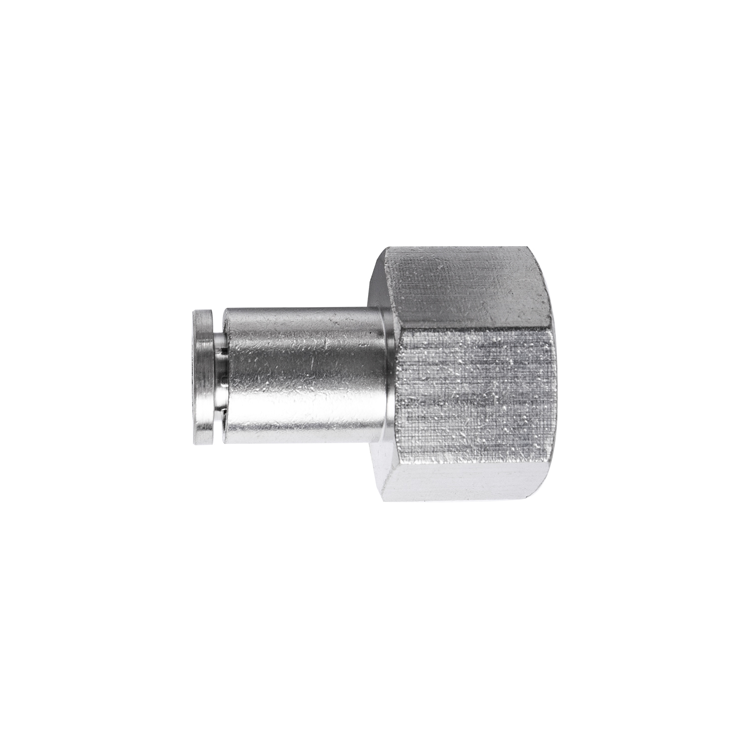 METAL PU FITTING STRAIGHT 3/8' F