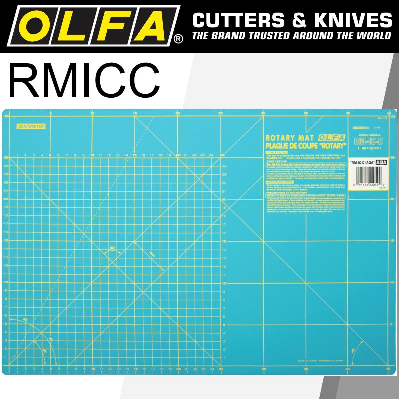 OLFA MAT ROTARY 450 X 300MM METRIC & INCH DOUBLE SIDED