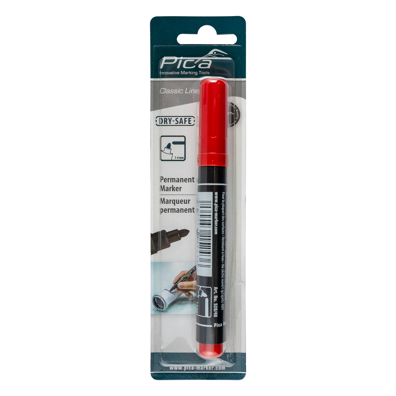 PERMANENT MARKER 1-4MM ROUND TIP BLISTER