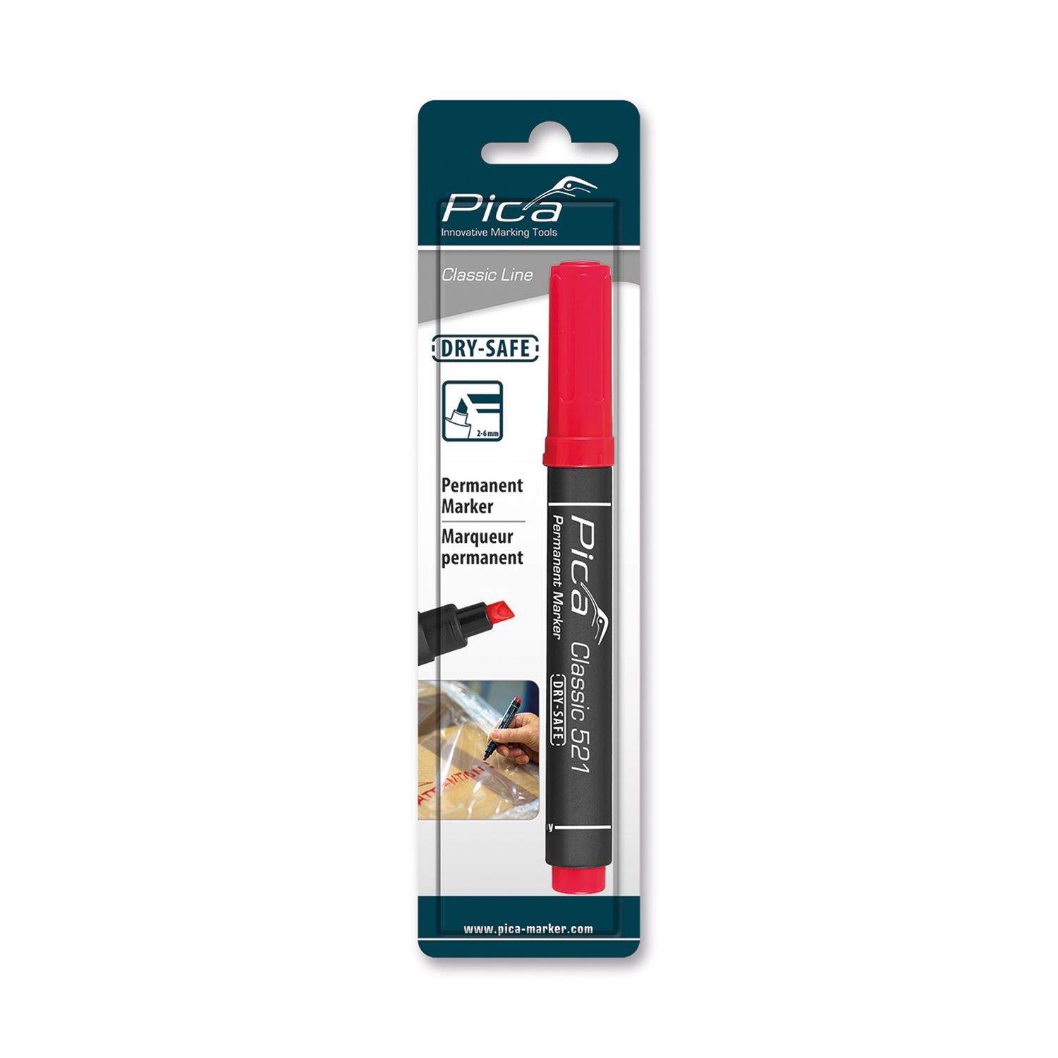 PERMANENT MARKER 2-6MM CHISEL TIP BLISTER