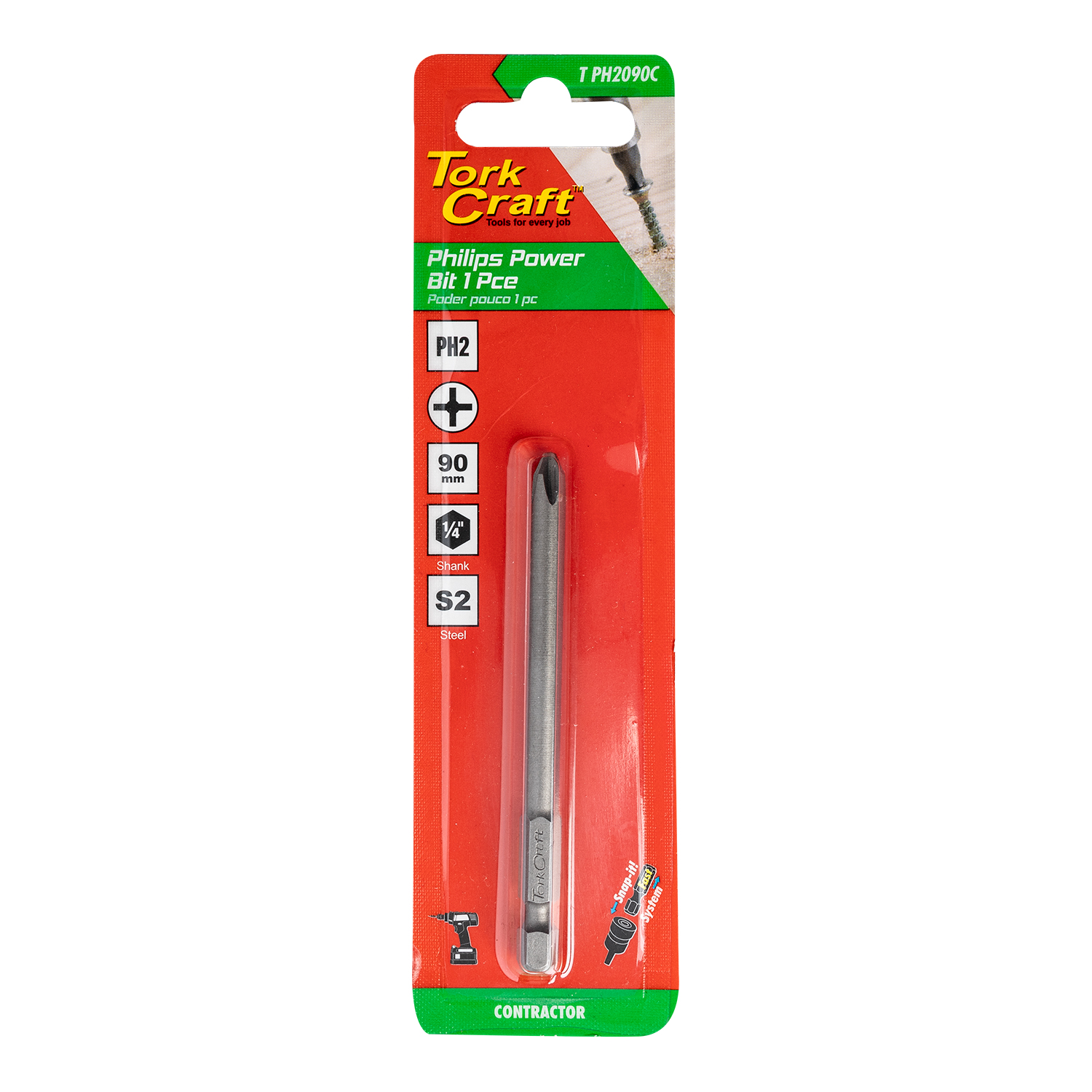 PHIL. PH2 X POWER BIT 1PC CARDED