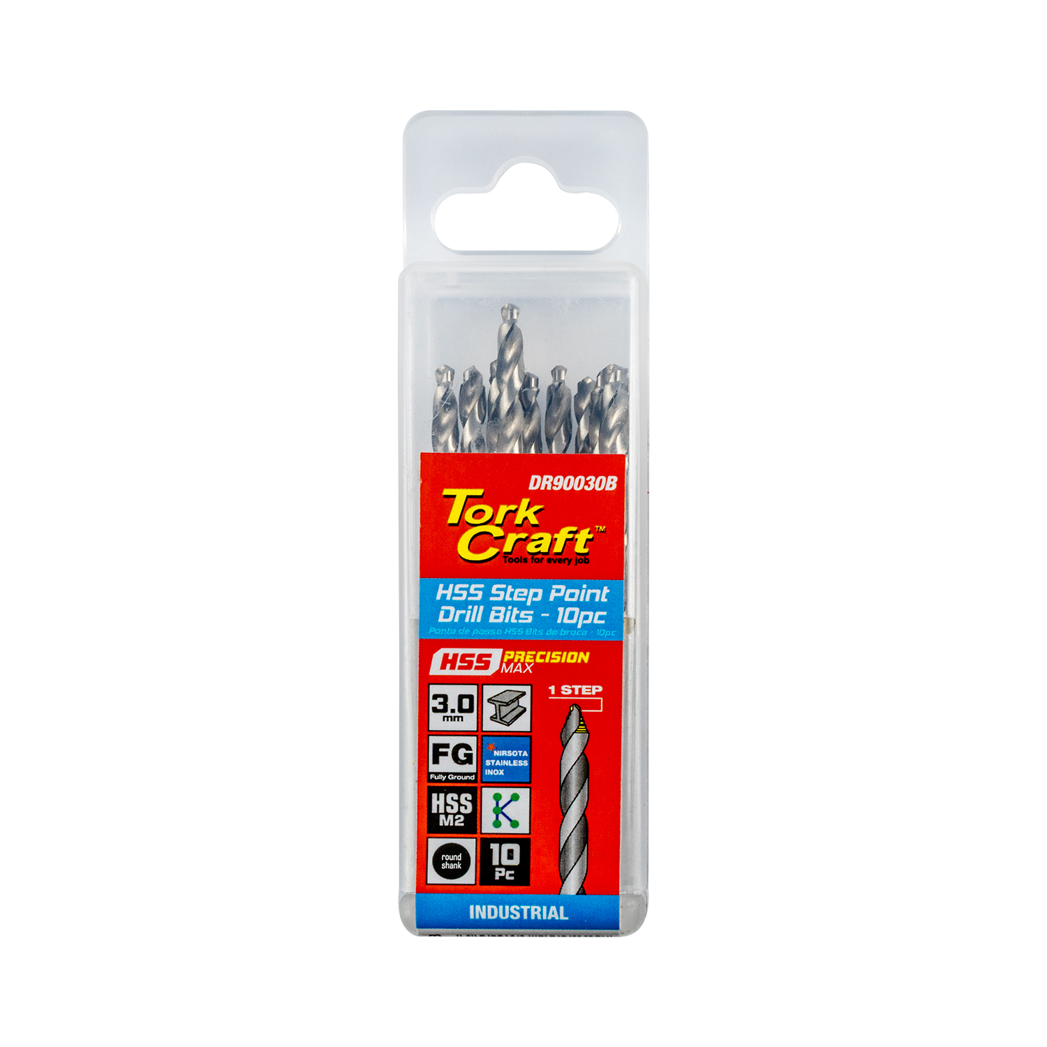 PRECISION-MAX STEP POINT HSS DRILL 10 PACK