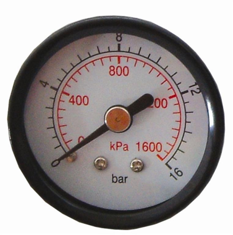 PRESS. GAUGE 1/8' REAR FIT 0-16BAR 0-1600KPA