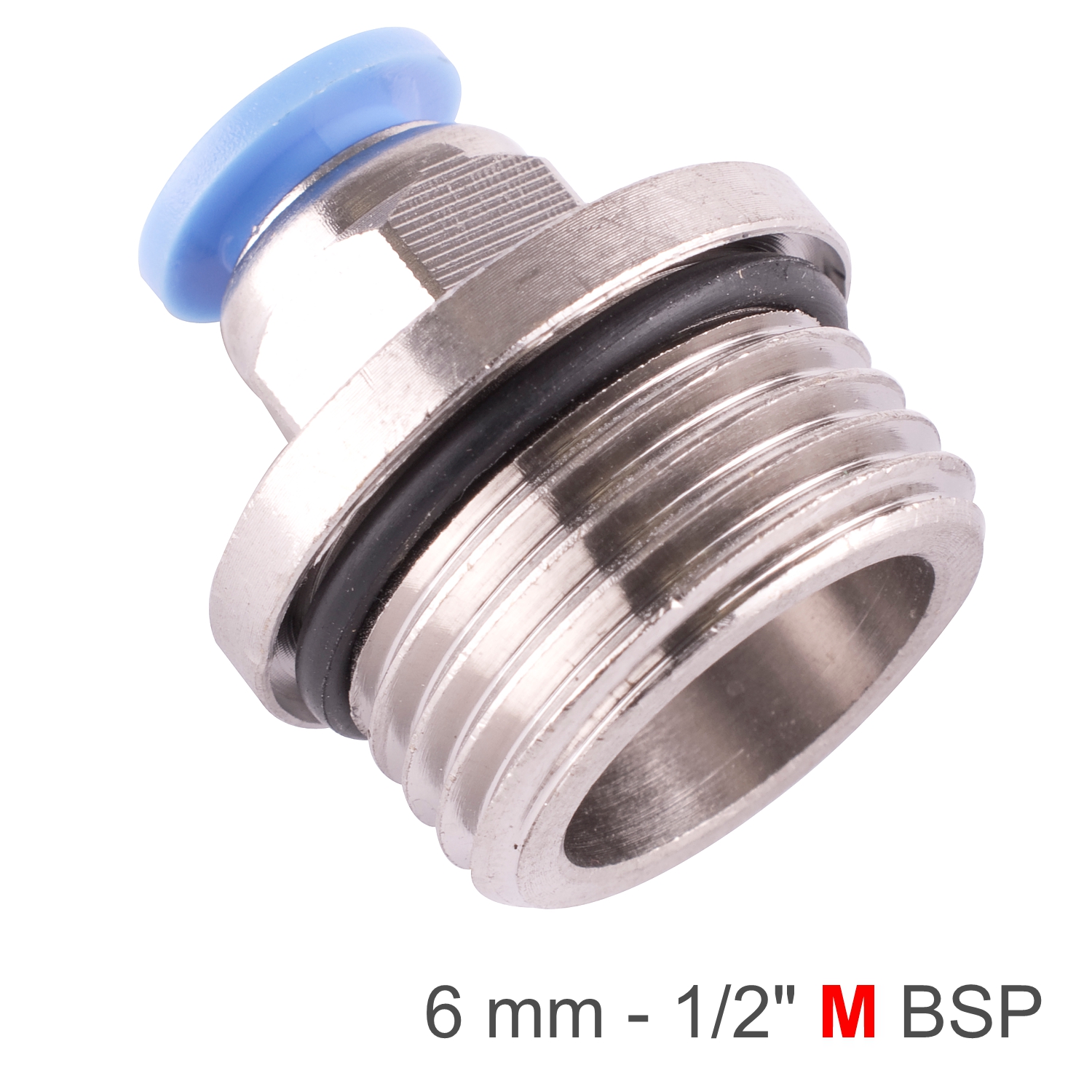 PU FITTING STR. STUD W/O-RING -1/2' M