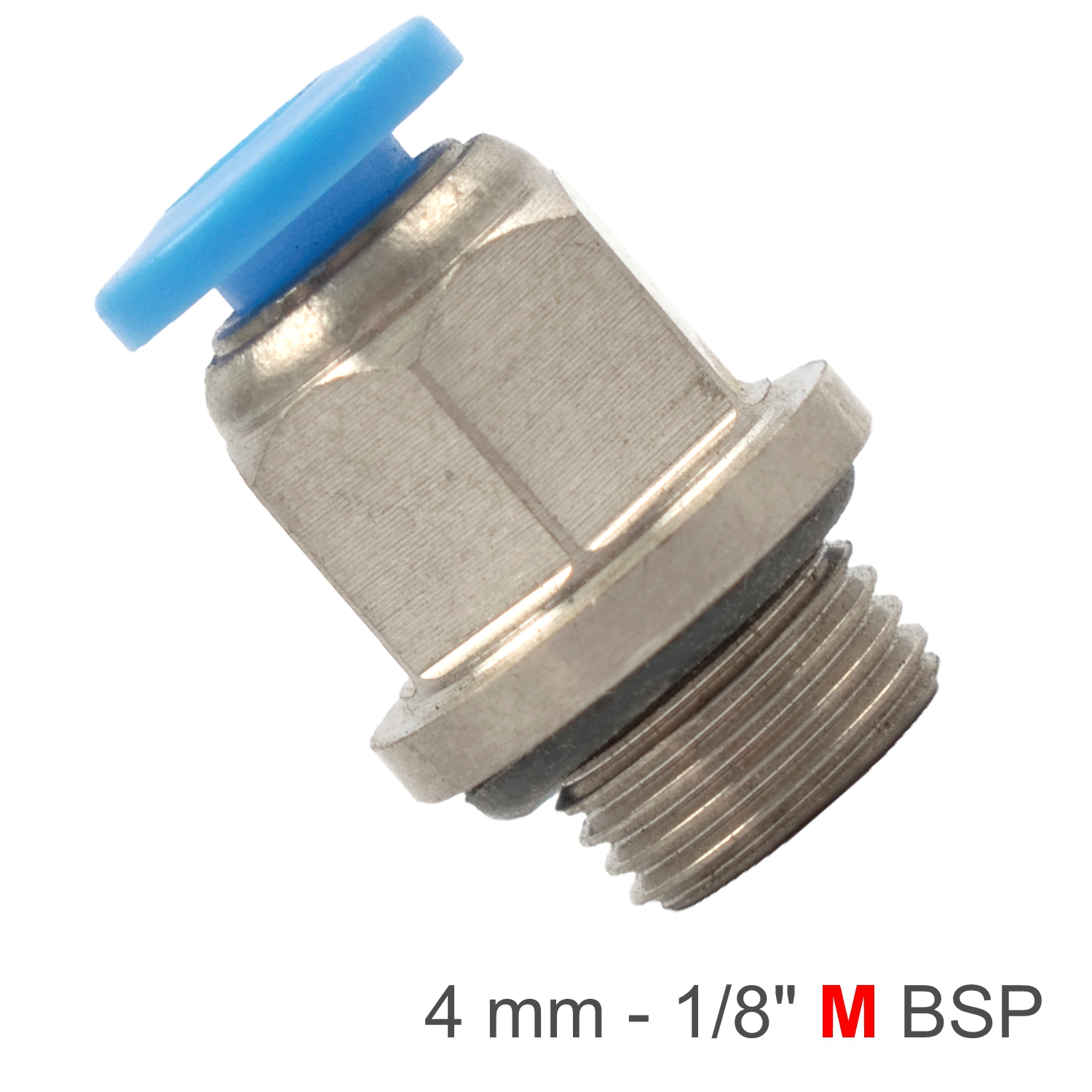 PU FITTING STR. STUD W/O-RING -1/8' M