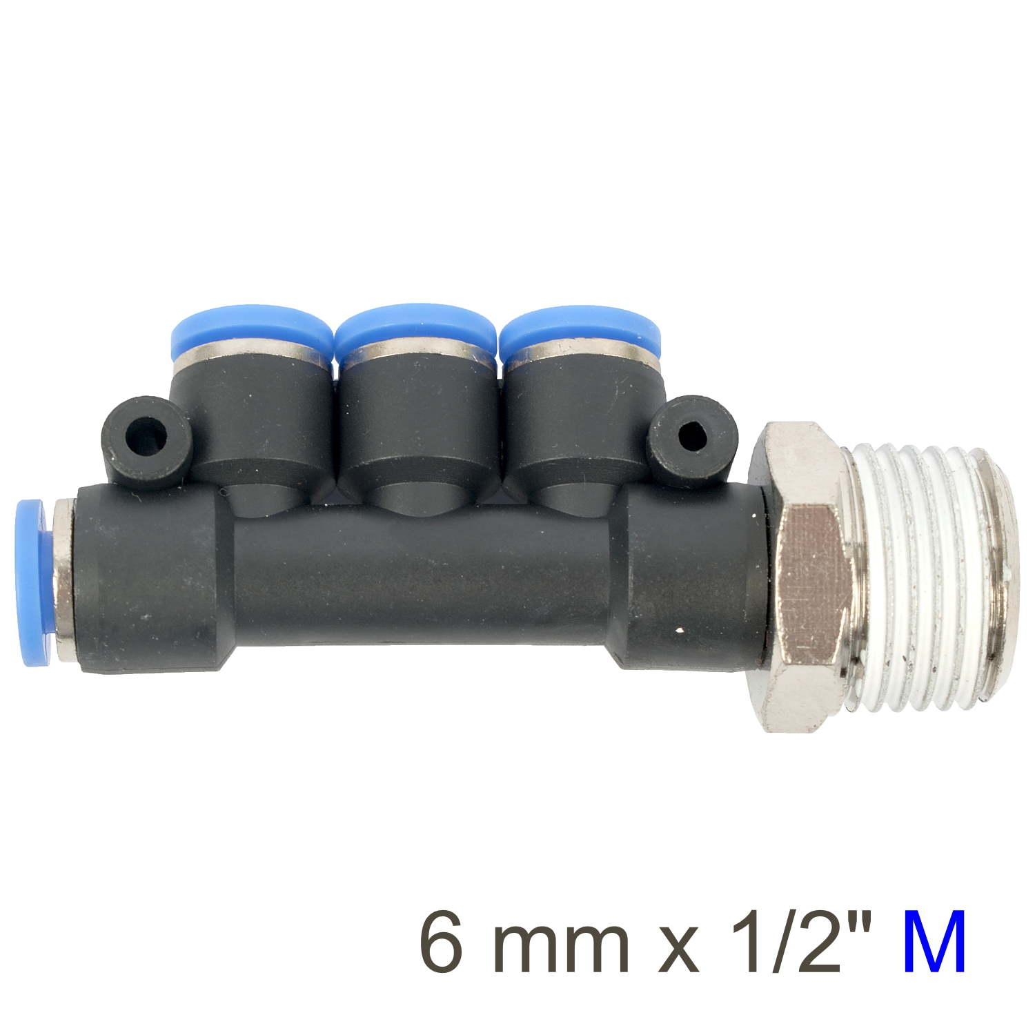 PU HOSE FITTING MANIFOLD 4 X PORT X 1/2'M