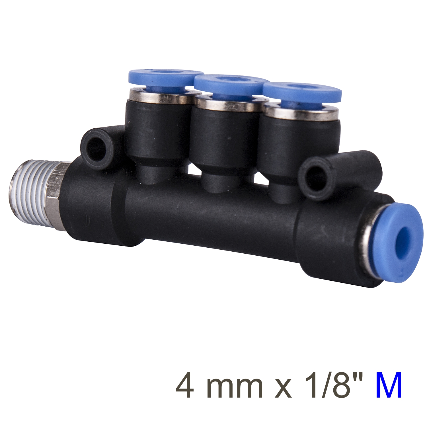 PU HOSE FITTING MANIFOLD 4 X PORT X 1/8'M