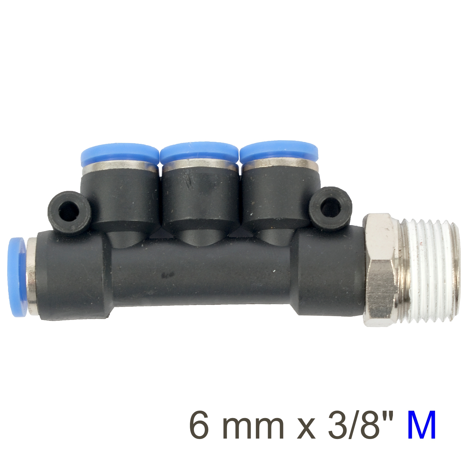 PU HOSE FITTING MANIFOLD 4 X PORT X 3/8'M