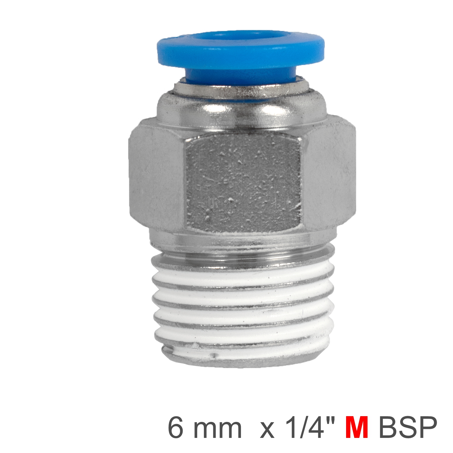 PU HOSE FITTING STRAIGHT STUD -1/4 M