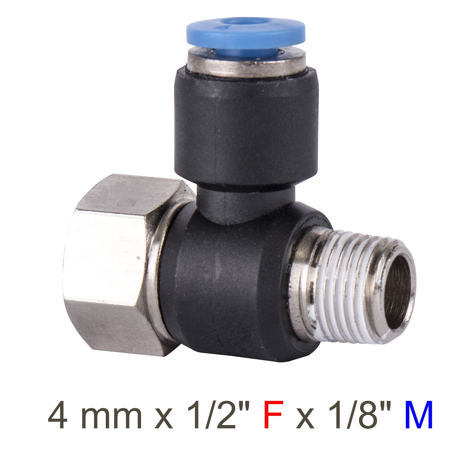 PU HOSE FITTING TEE X 1/8'F X 1/8'M
