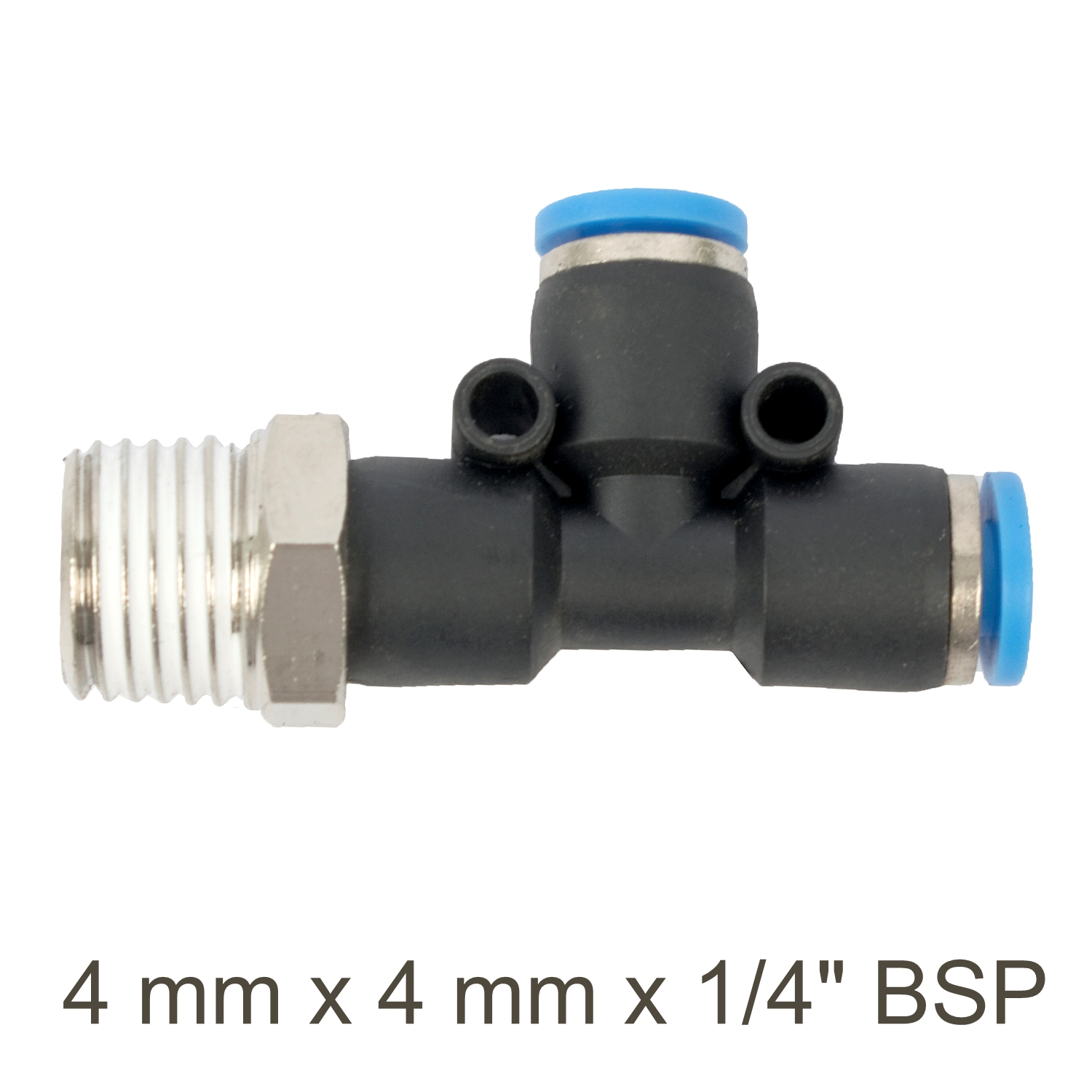 PU HOSE FITTING TEE X X 1/4'M