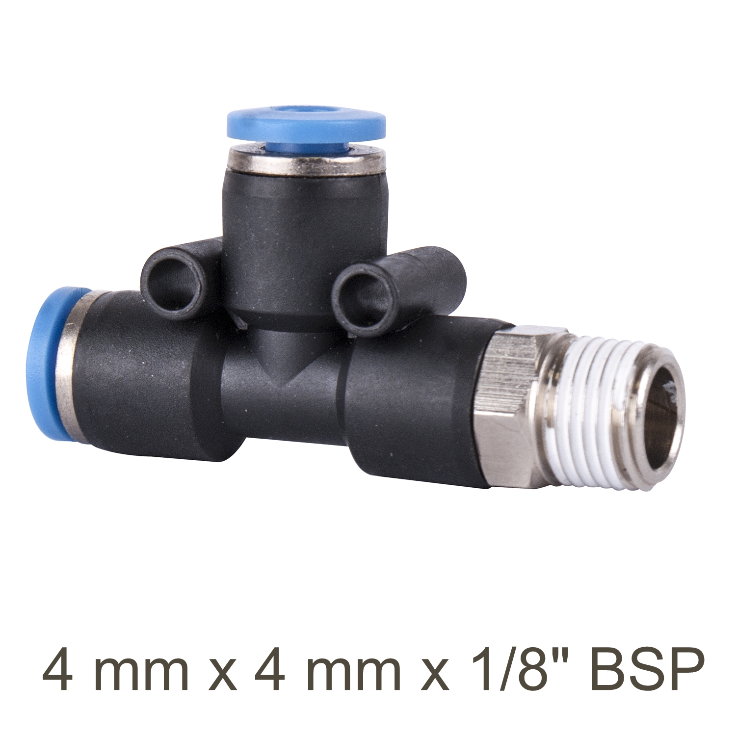 PU HOSE FITTING TEE X X 1/8'M